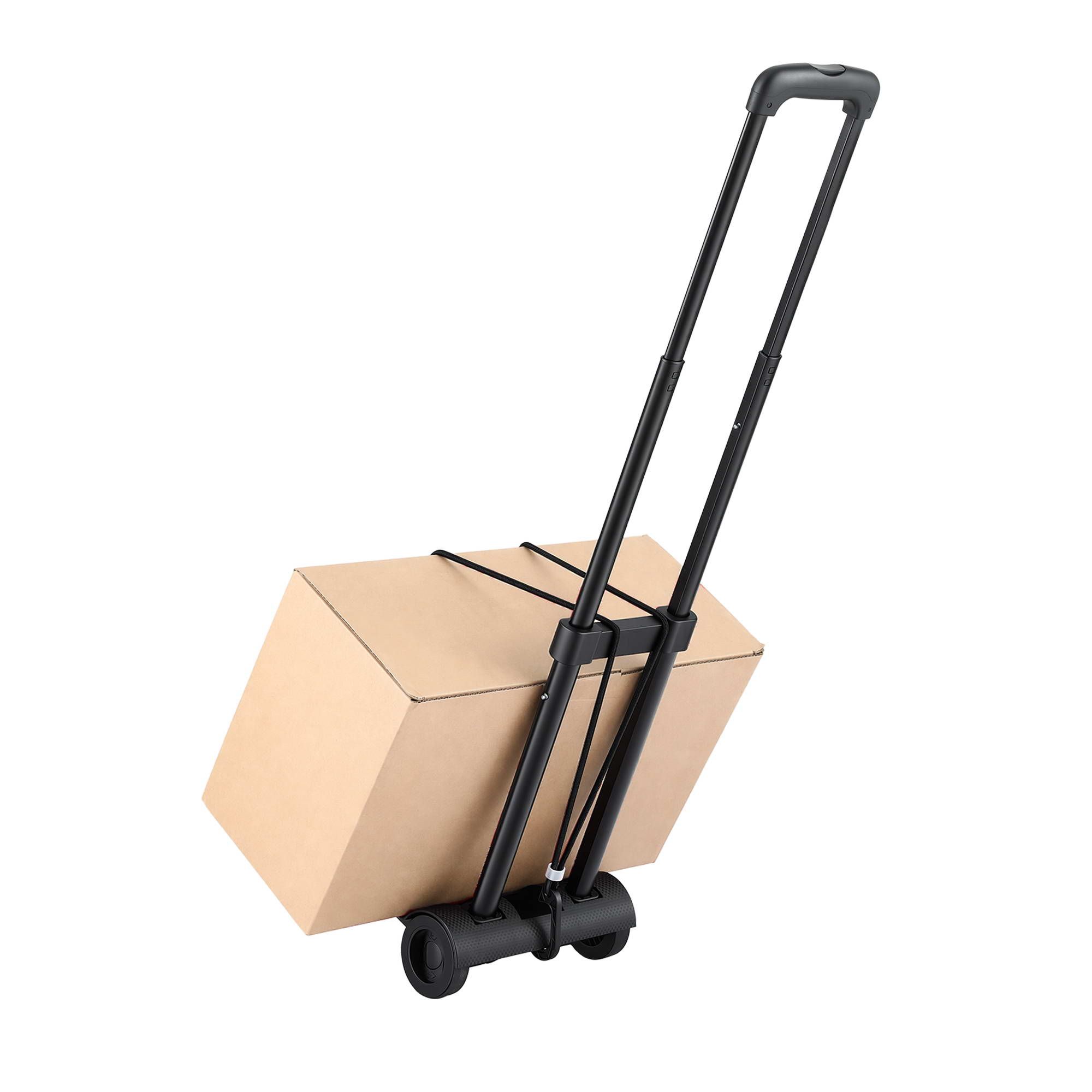 Giantz Folding Trolley Portable Hand Truck Lightweight Travel Luggage Black - Image 1
