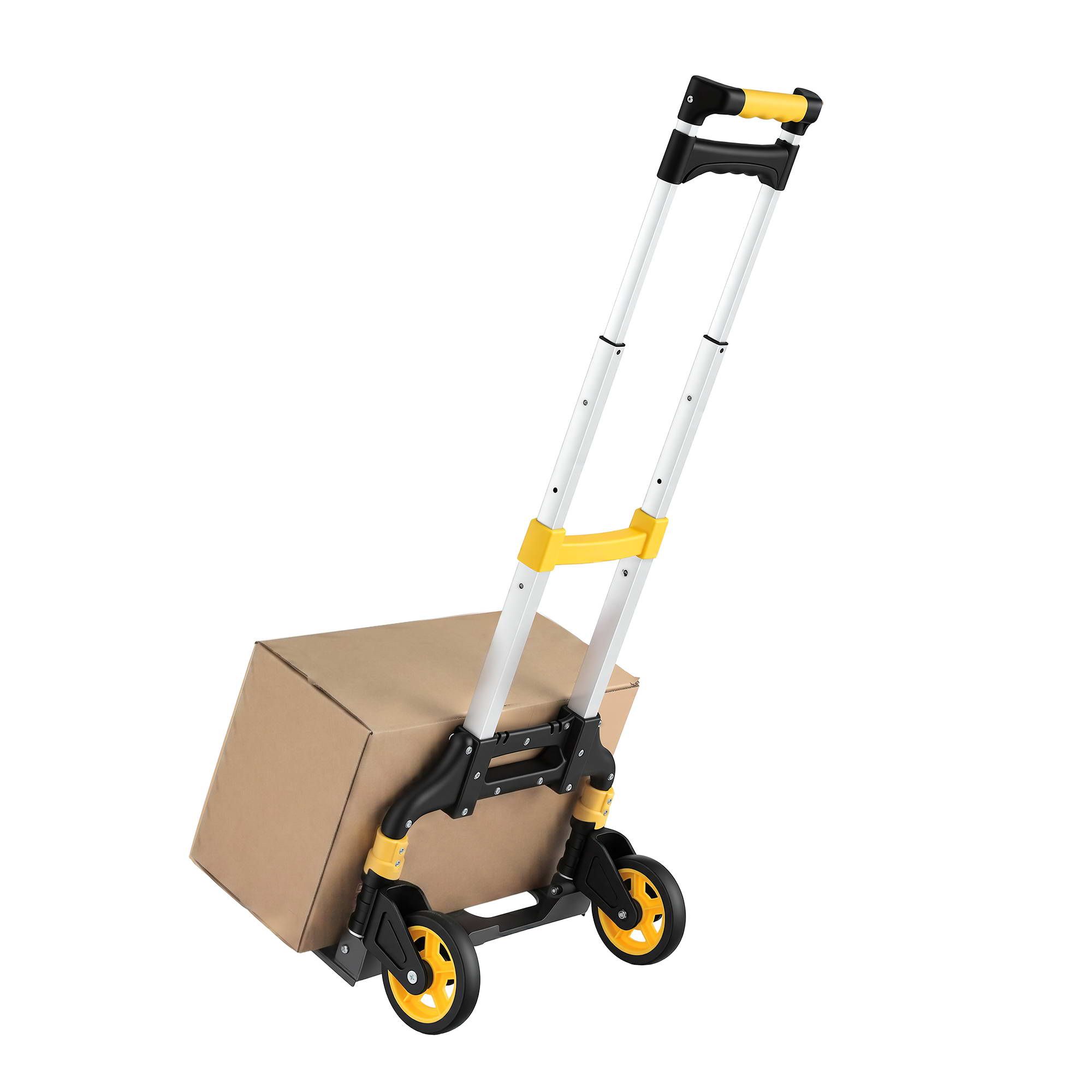 Giantz Folding Trolley Portable Hand Truck Lightweight Travel Luggage Silver - Image 1