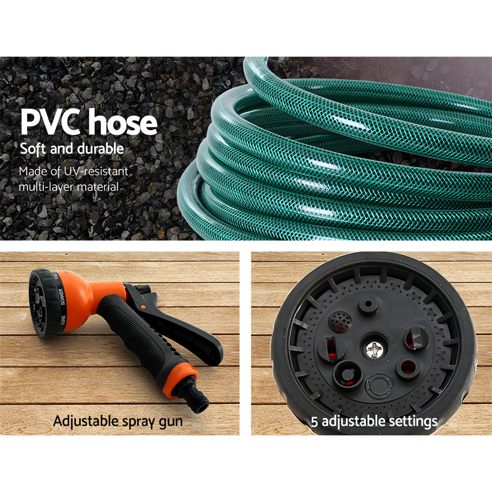 Greenfingers Water Hose Reel 20M Retractable Garden Spray Gun Auto Rewind - Image 6