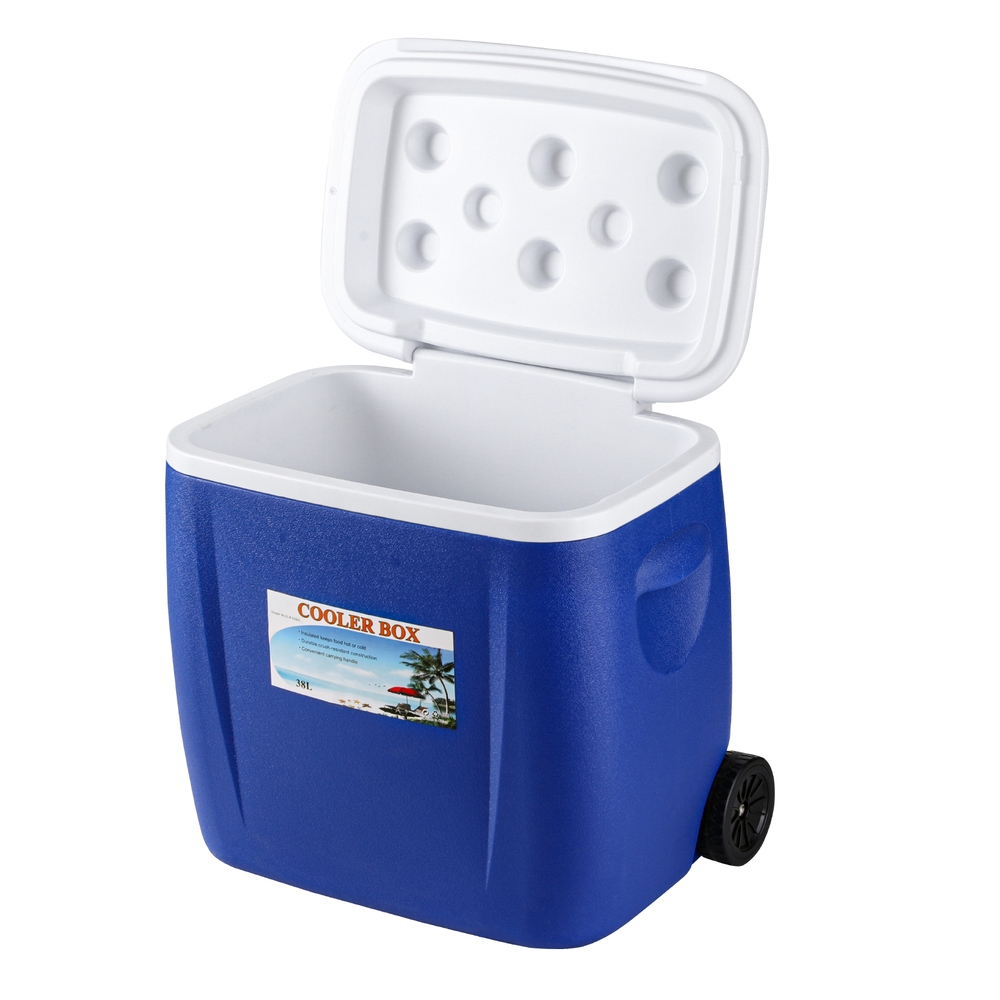 Glacio 38L Portable Ice Cooler Box With Wheels Camping Fridge - Image 1