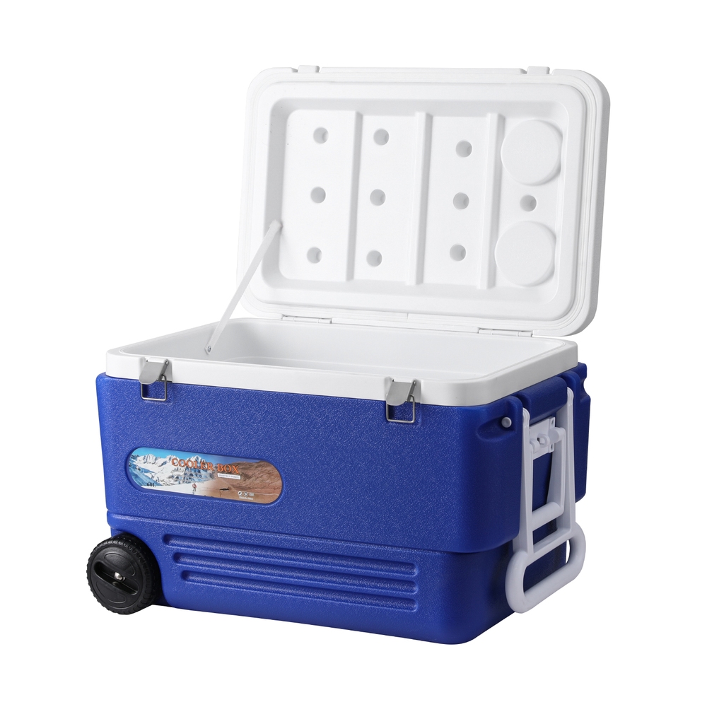 Glacio 60L Portable Ice Cooler Box With Wheels Camping Fridge - Image 1