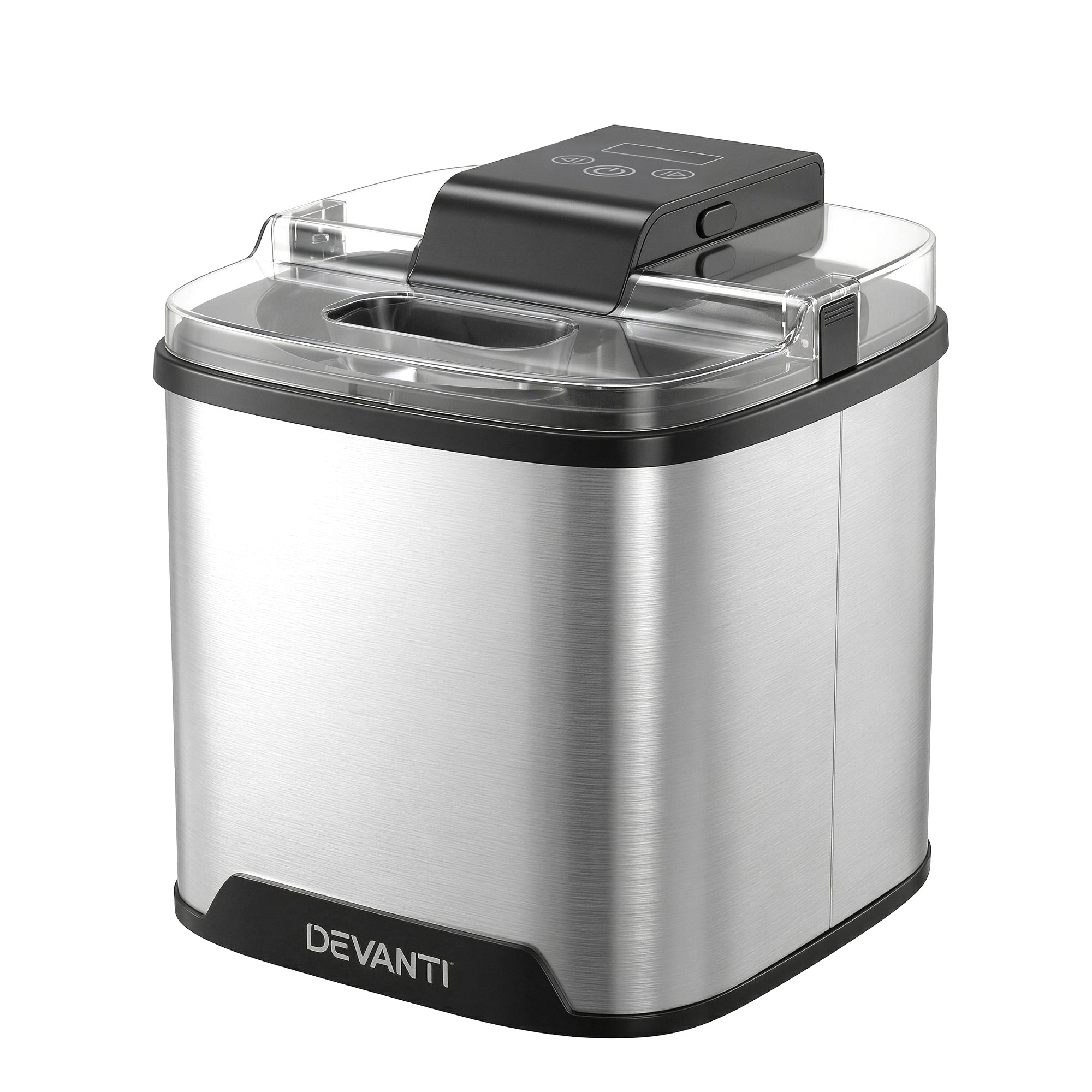Devanti Ice Cream Maker Machine 2L Homemade Gelato Sorbet Frozen Drinks Sliver - Image 1
