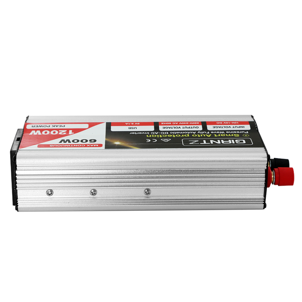 Giantz Power Inverter 600W/1200W 12V to 240V Pure Sine Wave Camping Car Boat - Image 3