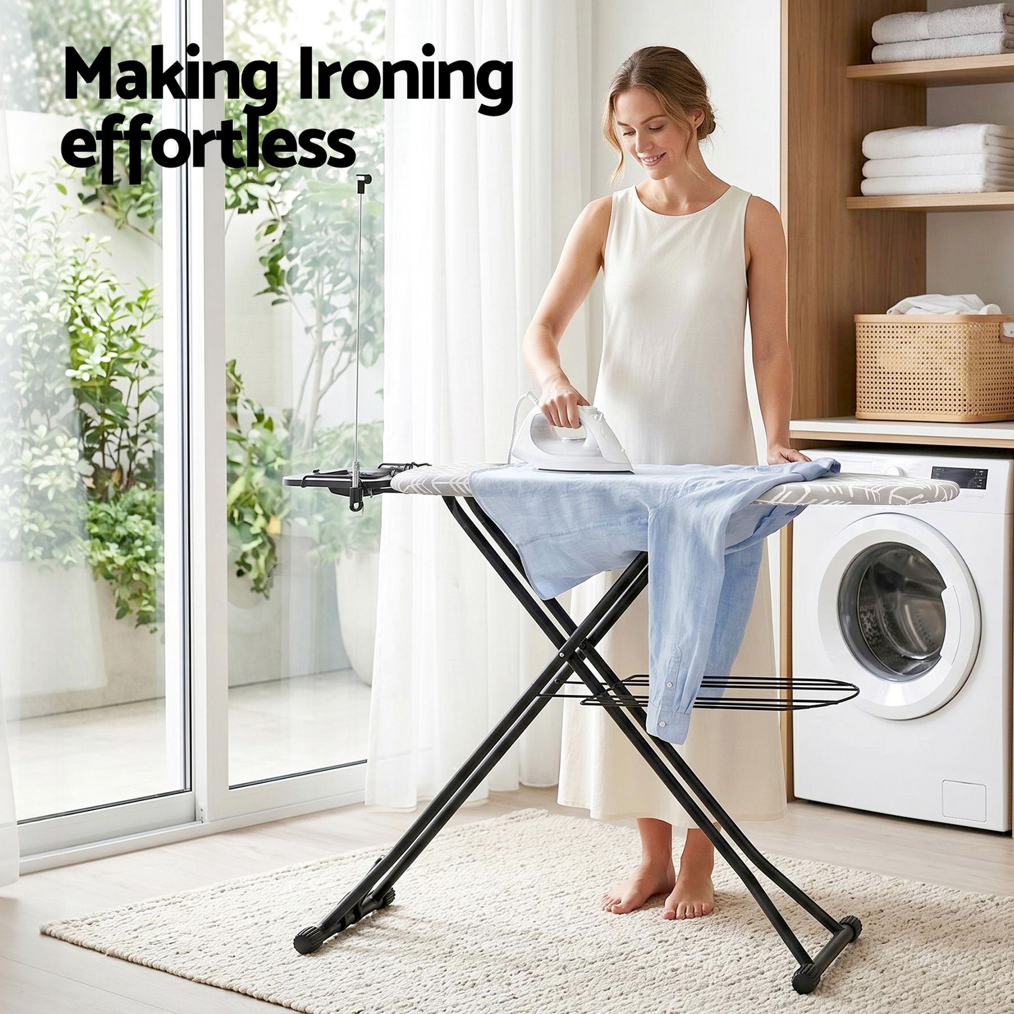 Artiss Foldable Ironing Board with Iron Rest Ironing Board for Laundry Room Arrow - Image 8
