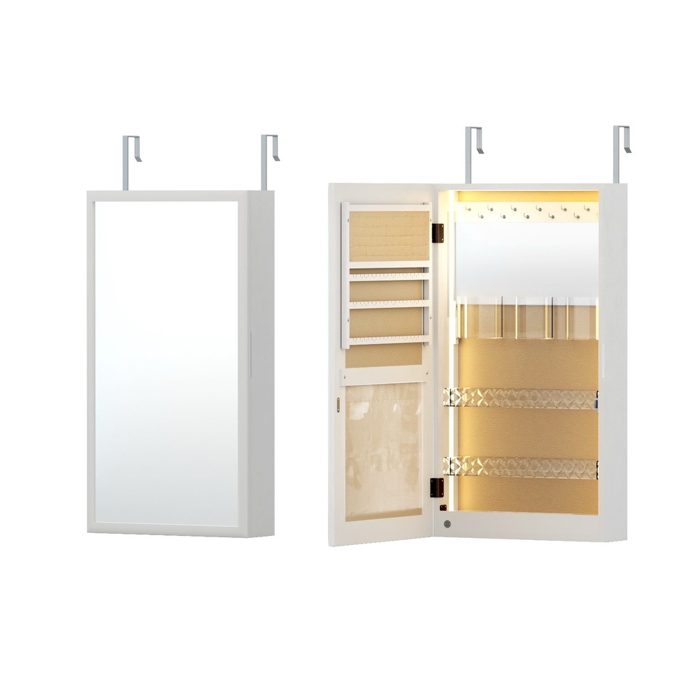 Artiss Jewellery Cabinet Mirror Door Wall Mount - Image 1