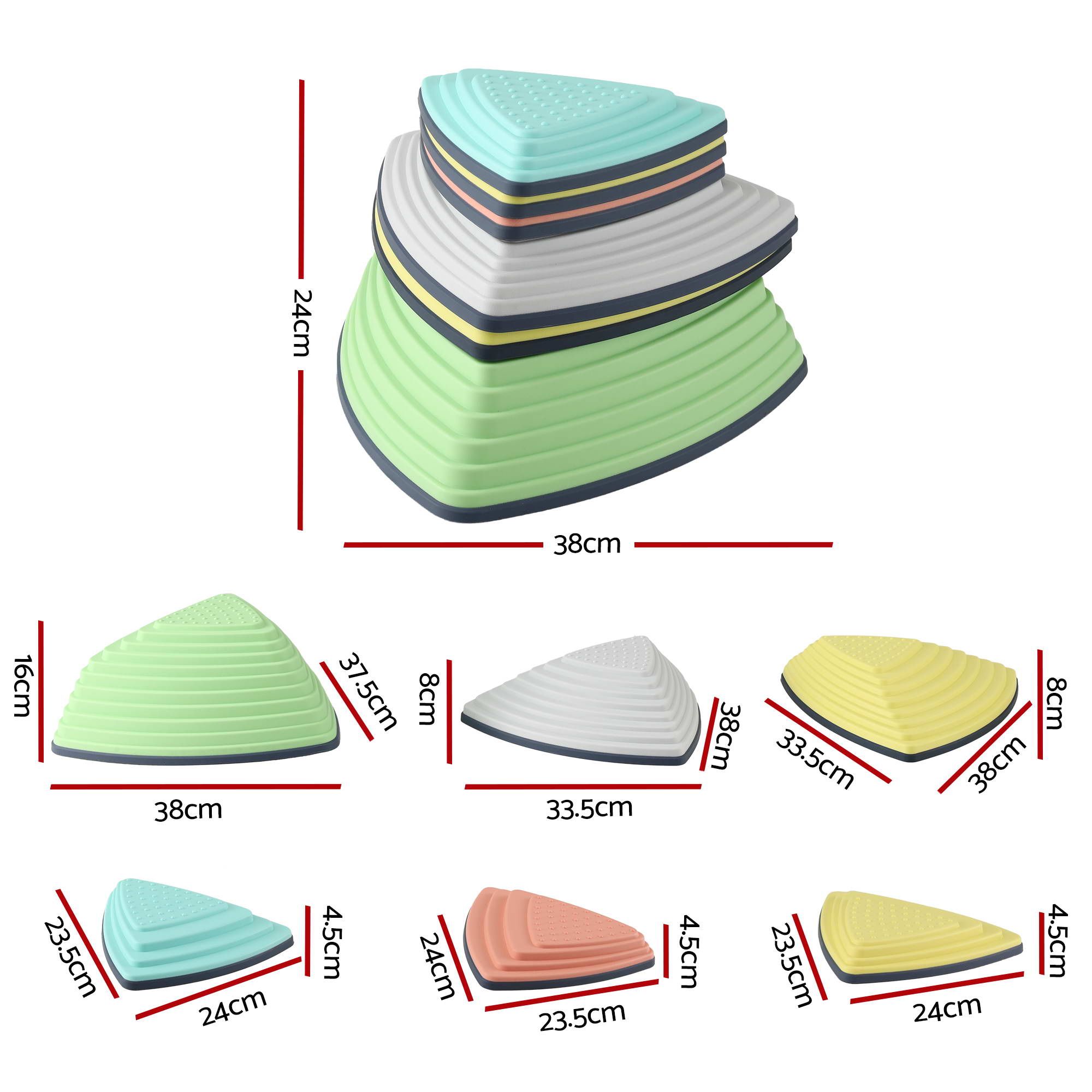 Keezi Kids Stepping Stones 6PCS Balance Stones Indoor Outdoor Toy - Image 2