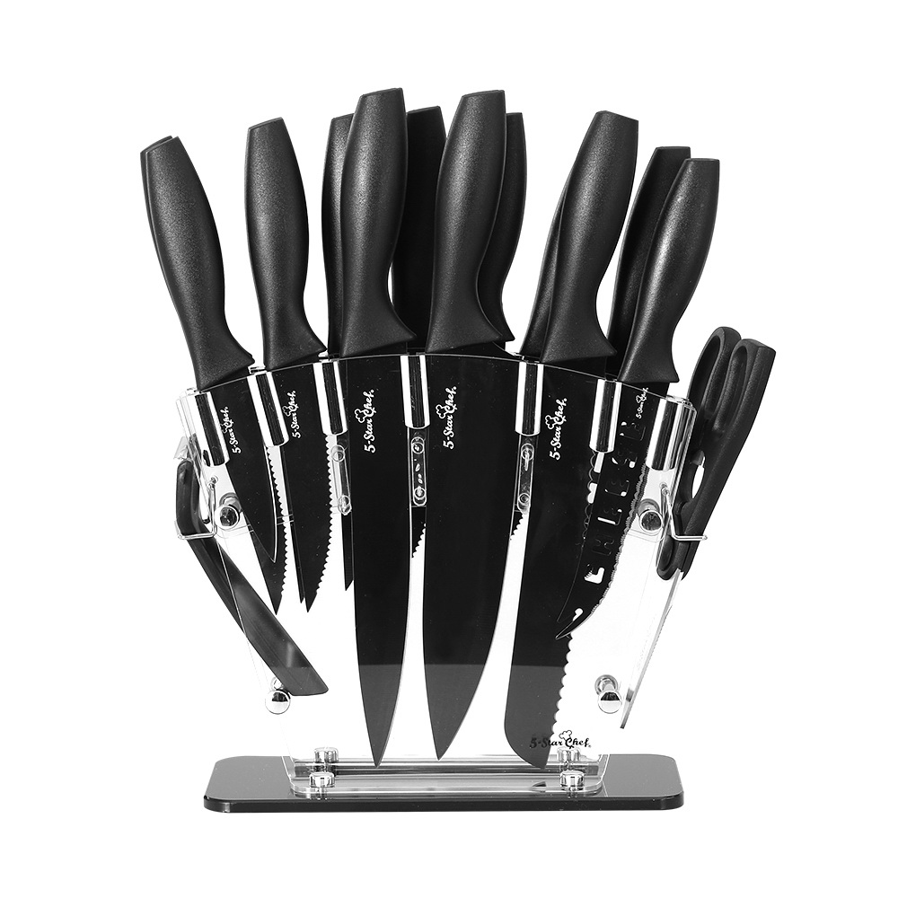 5-Star Chef 17PCS Kitchen Knife Set Stainless Steel Non-stick with Sharpener - Image 3