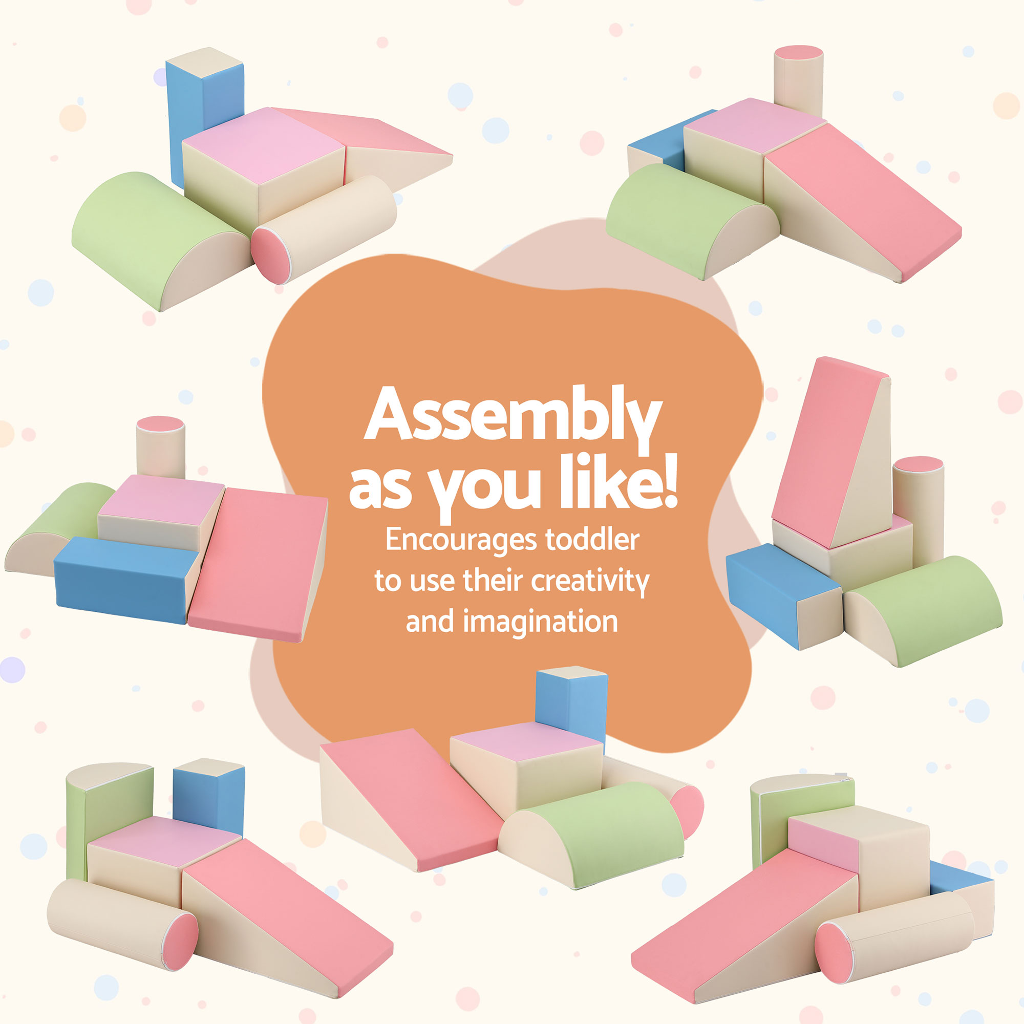 Keezi Kids Climbing Blocks 5-Piece Foam Toddler Playset Soft Indoor Climbing Toy Rocker - Image 5