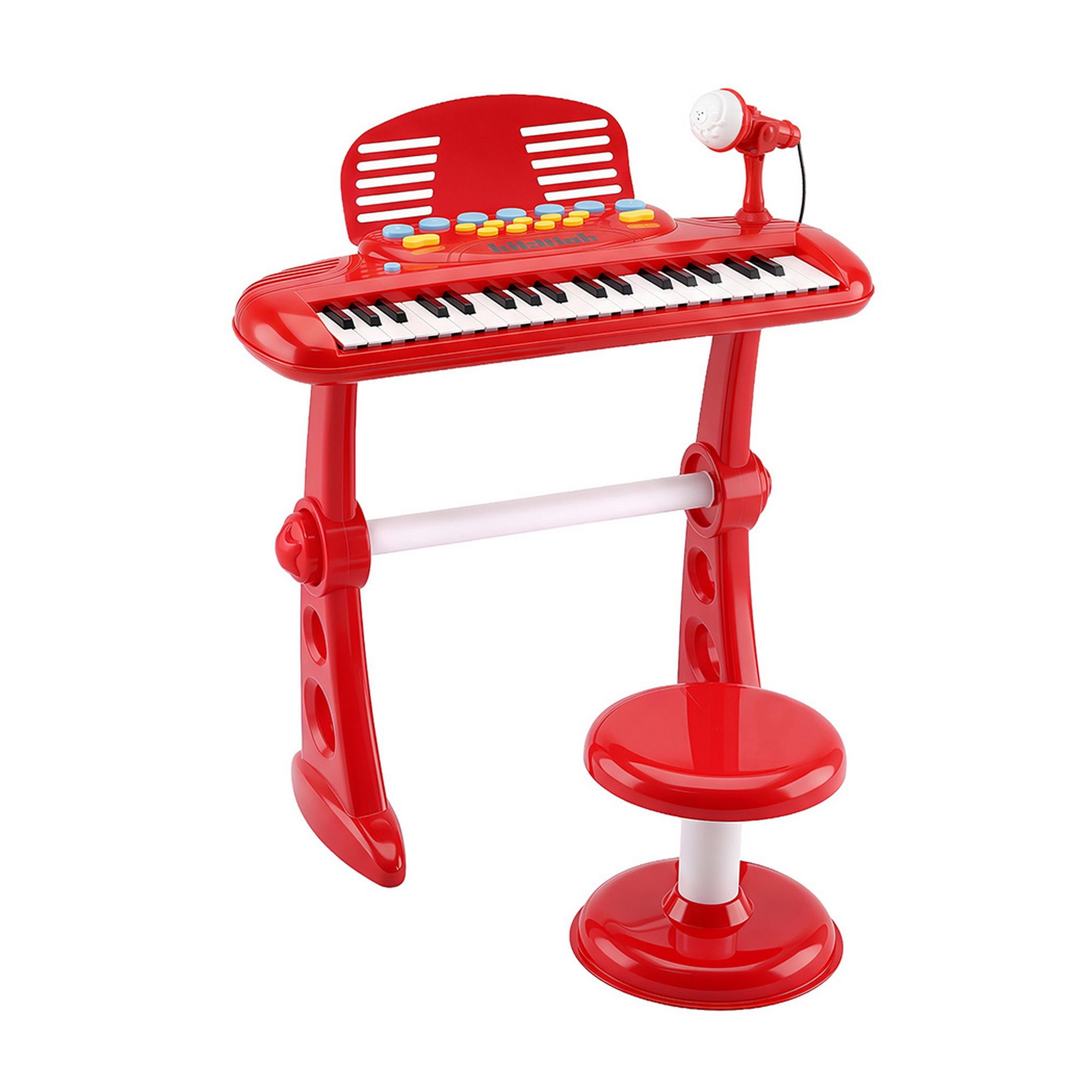 Keezi Kids Piano Keyboard 37 Keys Electronic Musical Instrument Set w/ Stool Microphone - Image 1