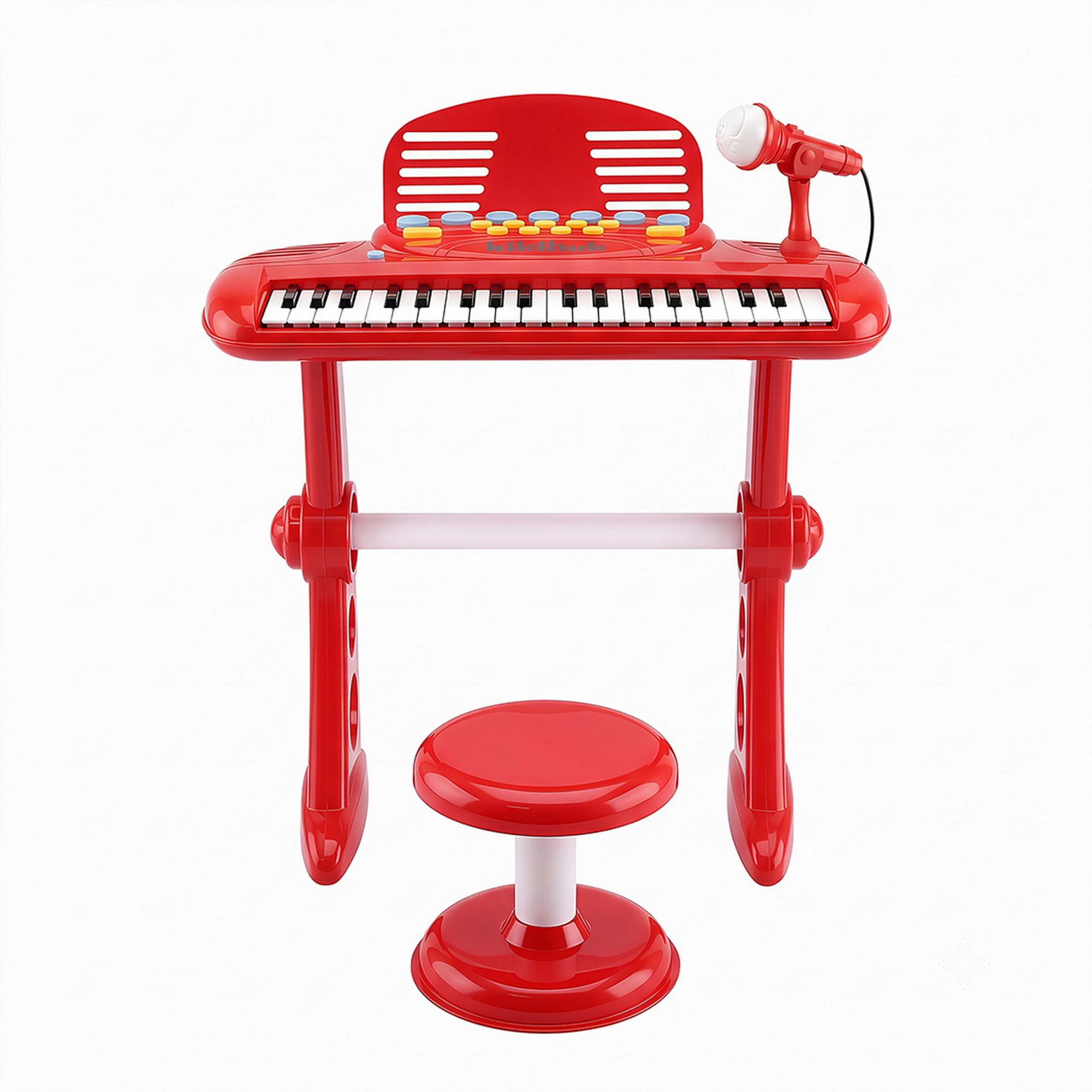 Keezi Kids Piano Keyboard 37 Keys Electronic Musical Instrument Set w/ Stool Microphone - Image 3