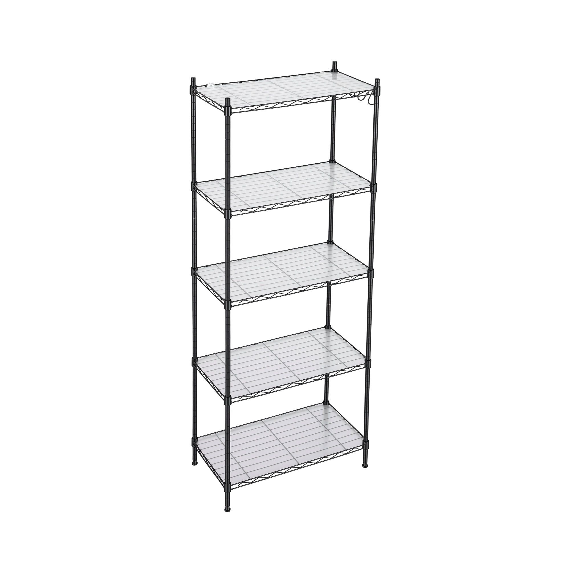 Artiss 5-Tier Kitchen Rack Shelf Shelving Unit 55x30x150CM Adjustable Metal Storage Shelves Black - Image 5