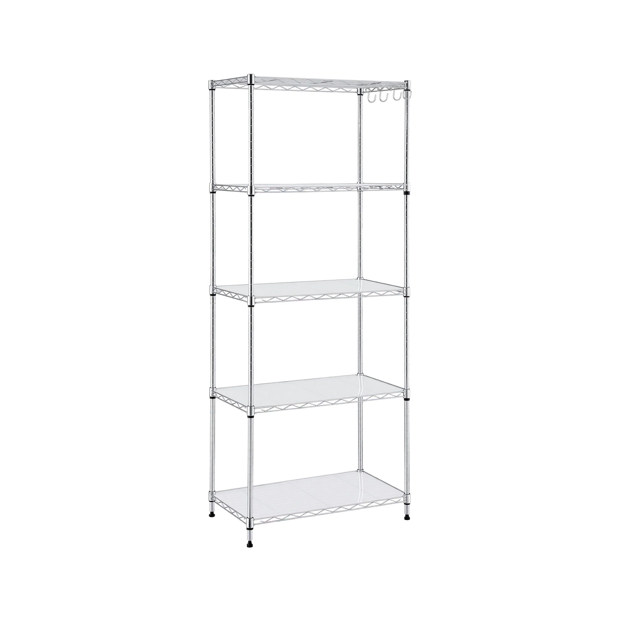 Artiss 5-Tier Kitchen Rack Shelf Shelving Unit 60x35x150CM Adjustable Metal Storage Shelves Silver - Image 2
