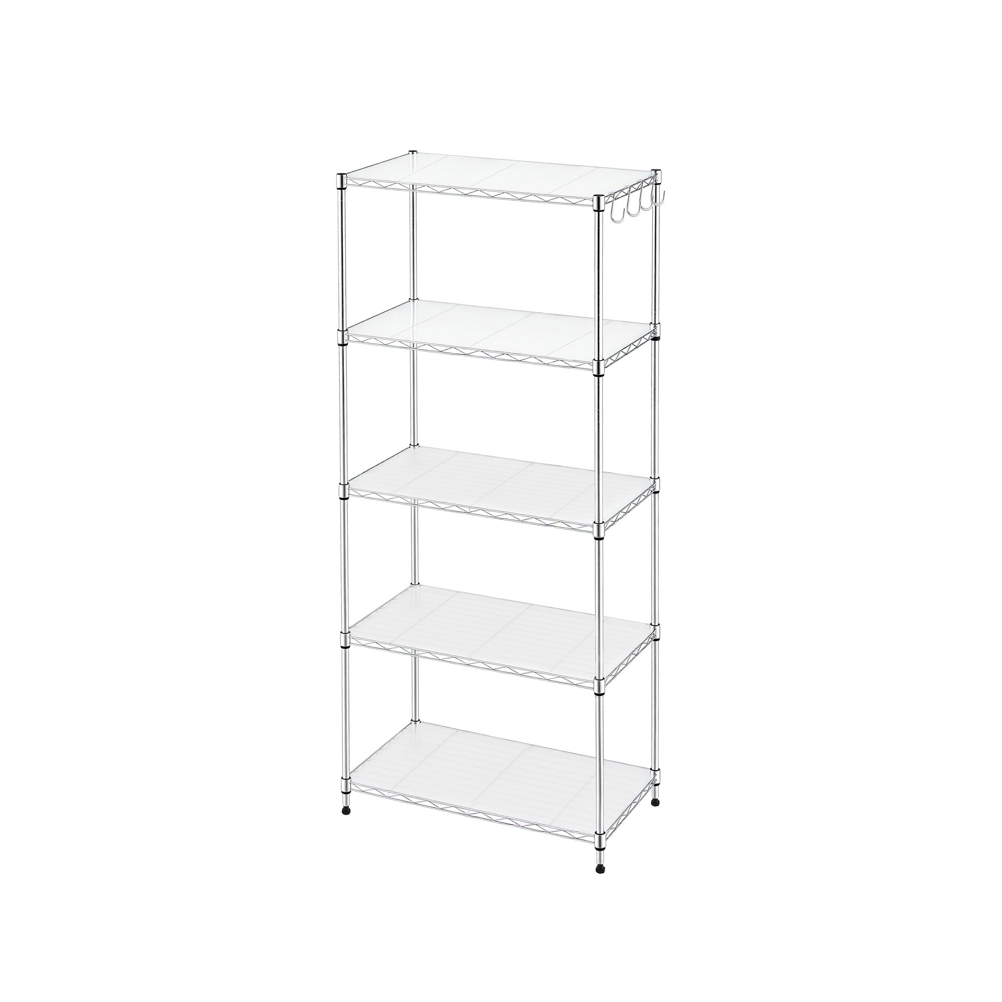 Artiss 5-Tier Kitchen Rack Shelf Shelving Unit 60x35x150CM Adjustable Metal Storage Shelves Silver - Image 5