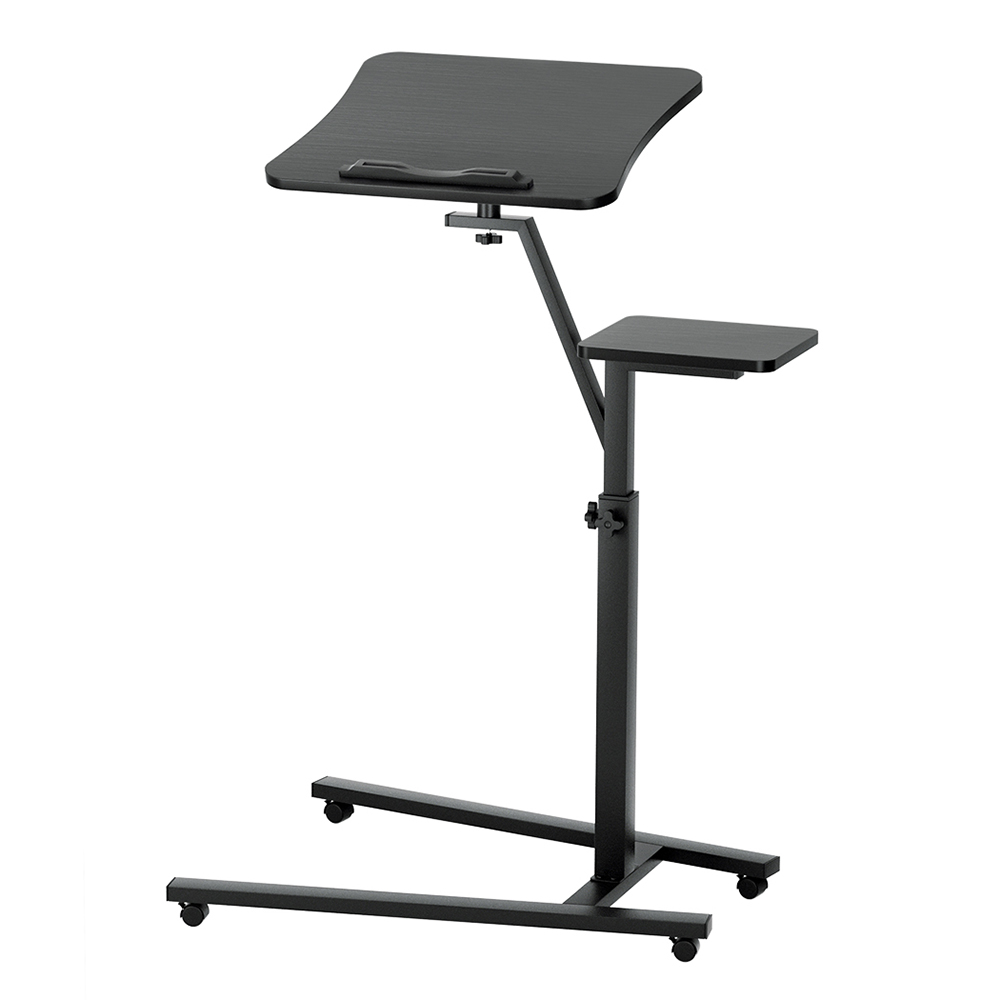 Artiss Laptop Desk Computer Table Height Adjustable Tiltable Mouse Board Black - Image 1