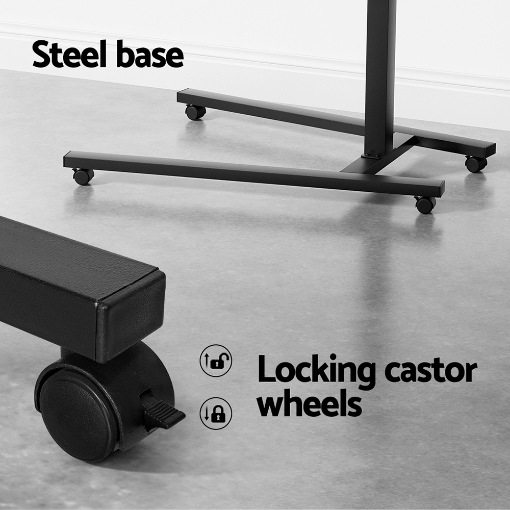 Artiss Laptop Desk Computer Table Height Adjustable Tiltable Mouse Board Black - Image 6
