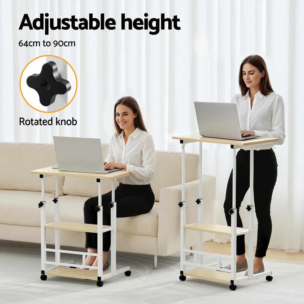 Artiss Laptop Desk Height Adjustable Mobile Workstation Computer Desks 60CM - Image 5
