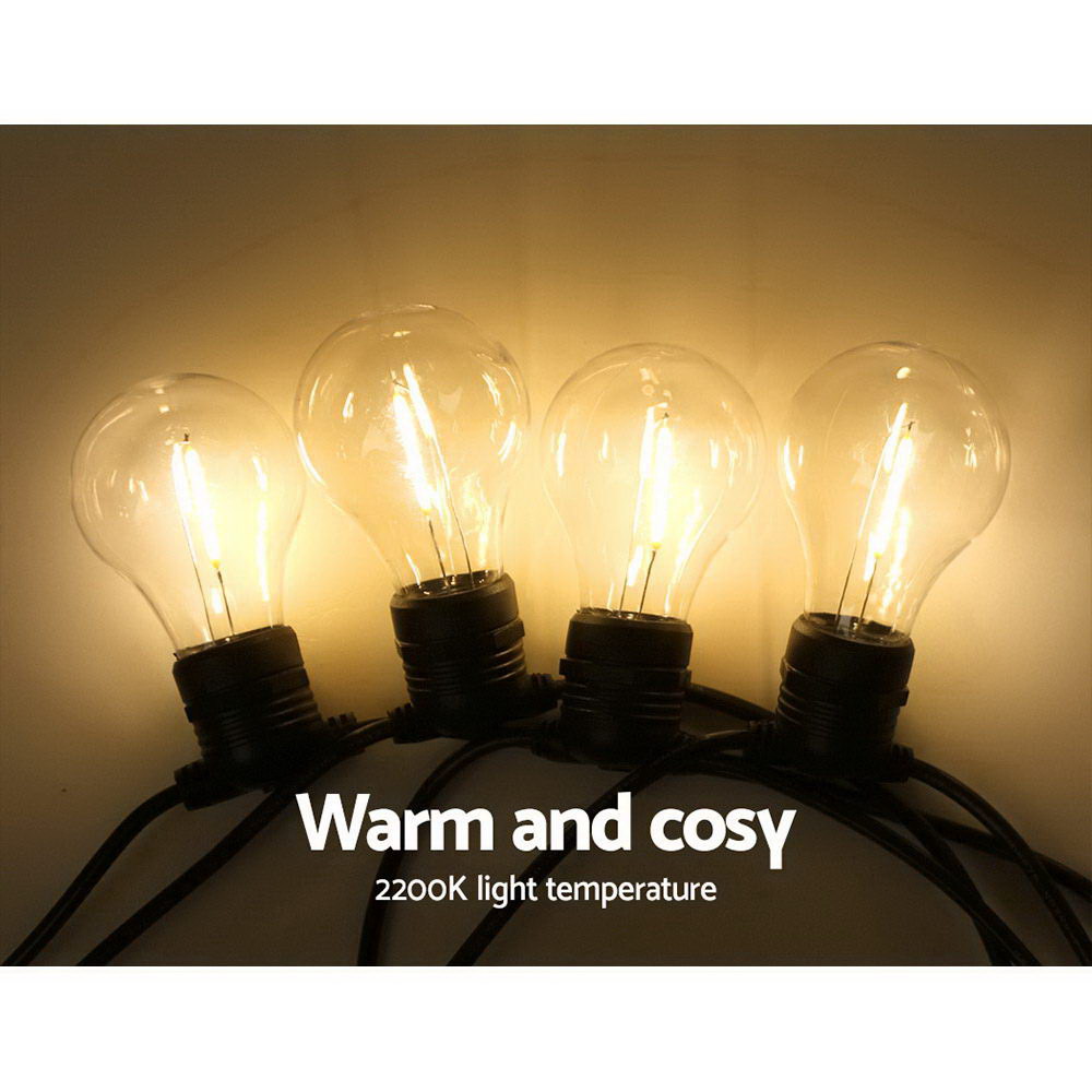 68m LED Festoon String Lights Outdoor Christmas Decorations Wedding Garden Party - Image 4