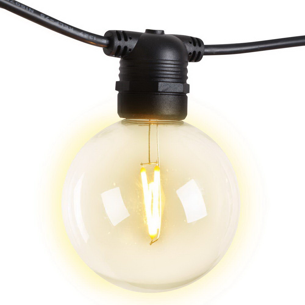 Jingle Jollys 41m LED Festoon String Lights 40 Bulbs Kits Wedding Party Christmas G80 - Image 1