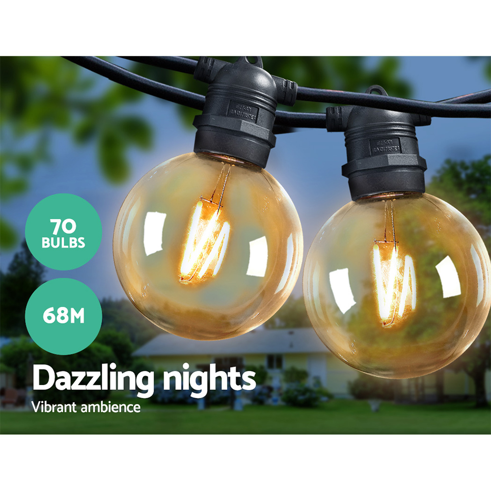 Jingle Jollys 68m LED Festoon Lights Sting Lighting Kits Wedding Outdoor Party - Image 3