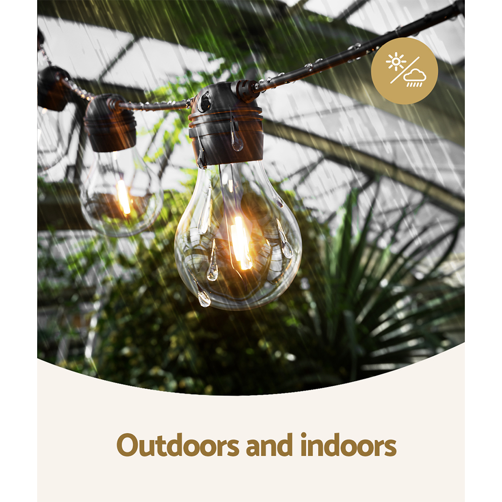 17m Solar Festoon Lights Outdoor LED String Light Christmas Decorations Party - Image 6