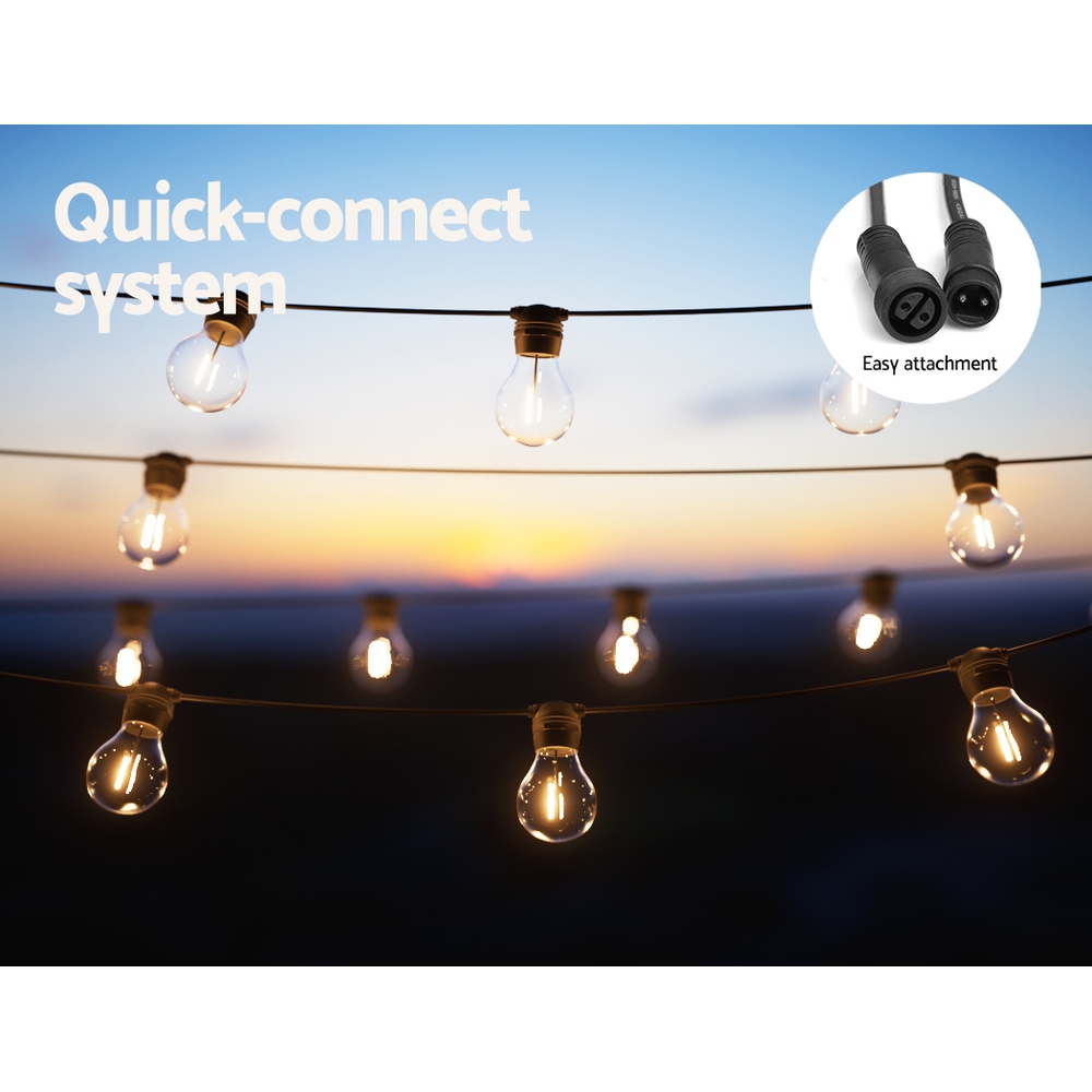41m Solar Festoon Lights Outdoor LED String Light Chritsmas Decor Party - Image 6