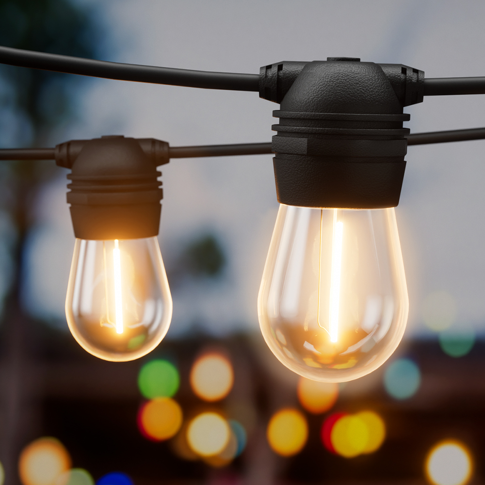 50m Solar Festoon Lights Outdoor LED String Light Christmas Party Decorations - Image 7