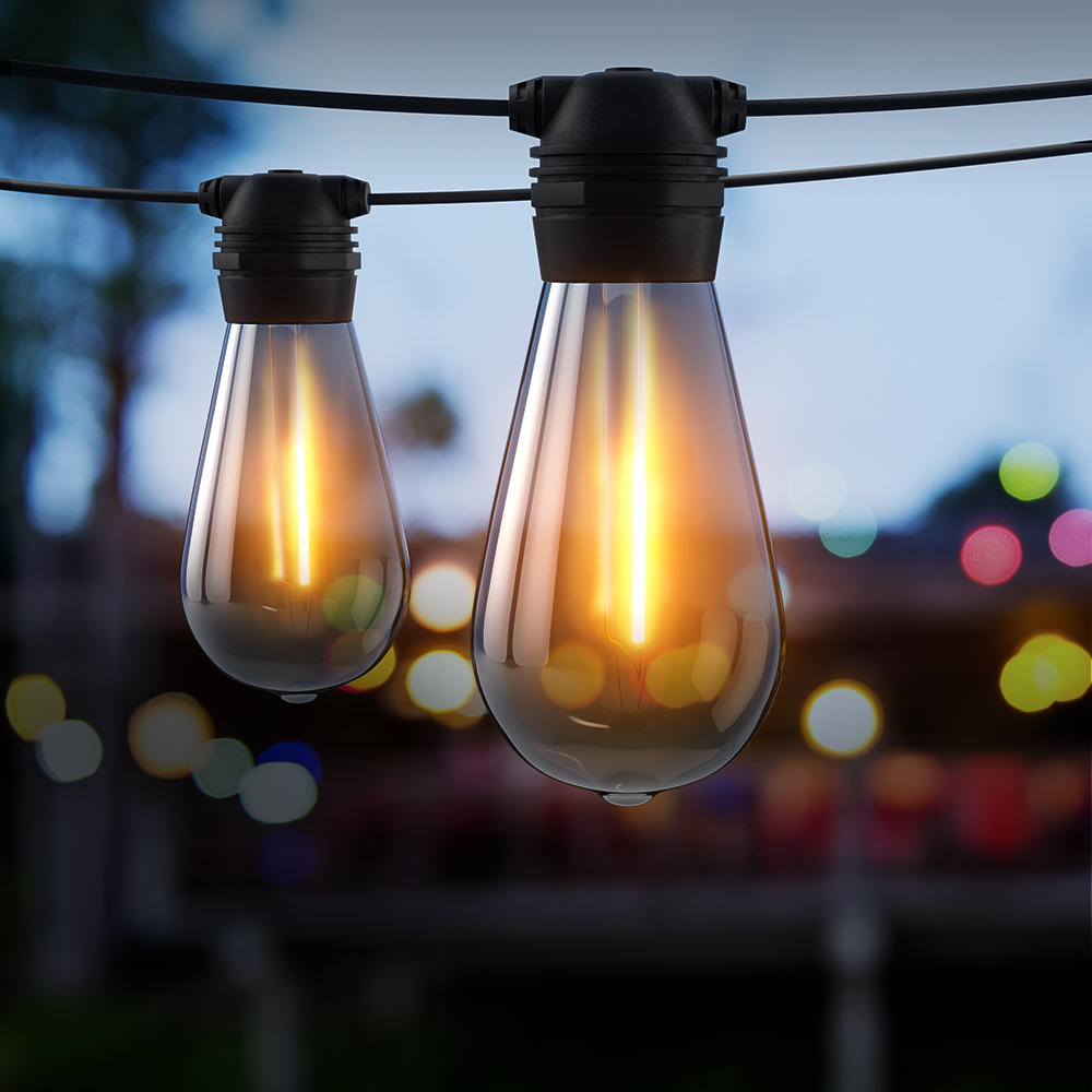 23m Solar Festoon Lights Outdoor LED String Light Xmas Party Decorations - Image 7