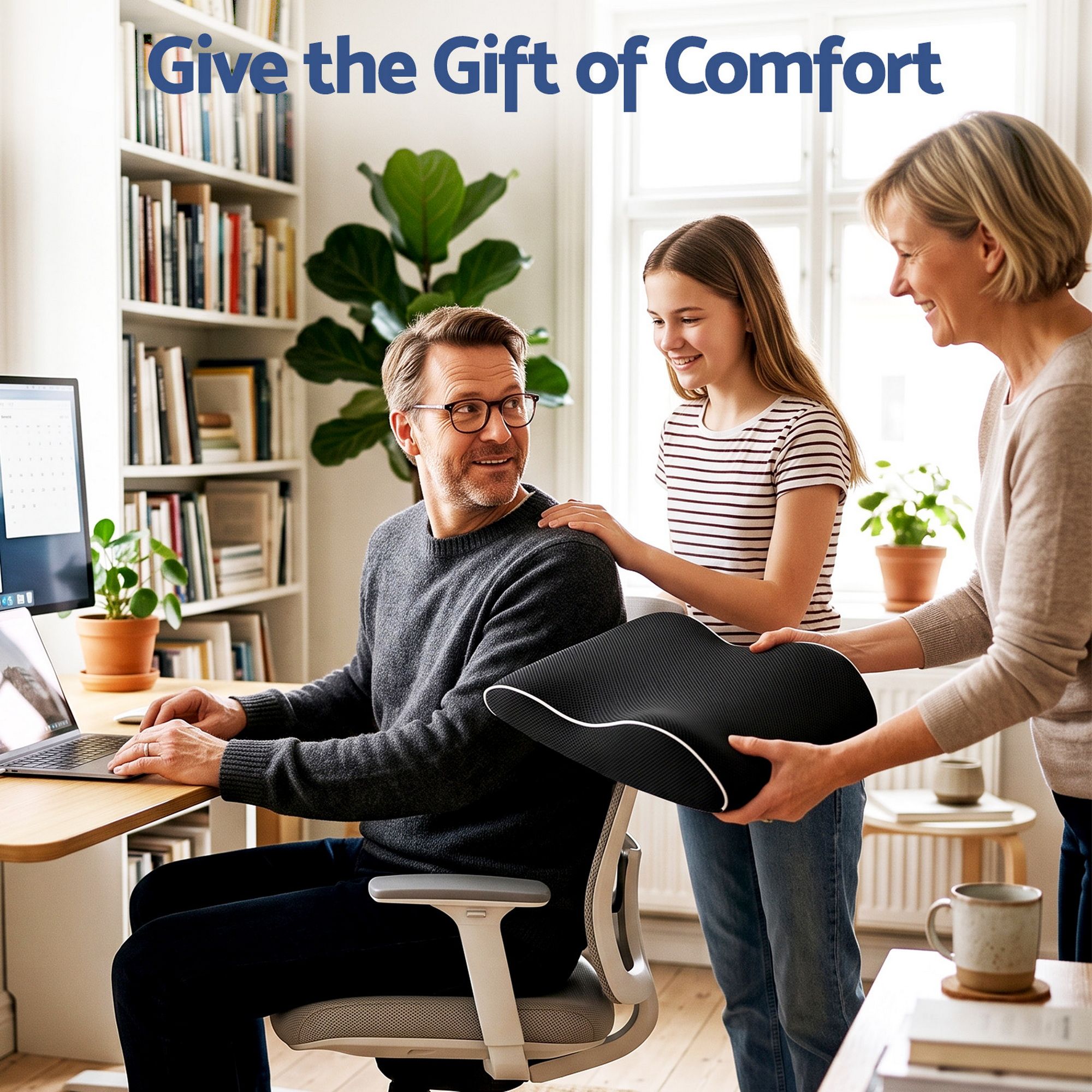 Artiss Ergonomic Lumbar Support Cushion for Office Chair and Car Memory Foam Lumbar Pillow for Back, Breathable Back Support Pillow with Adjustable Straps for Office Gaming Car Home - Image 8