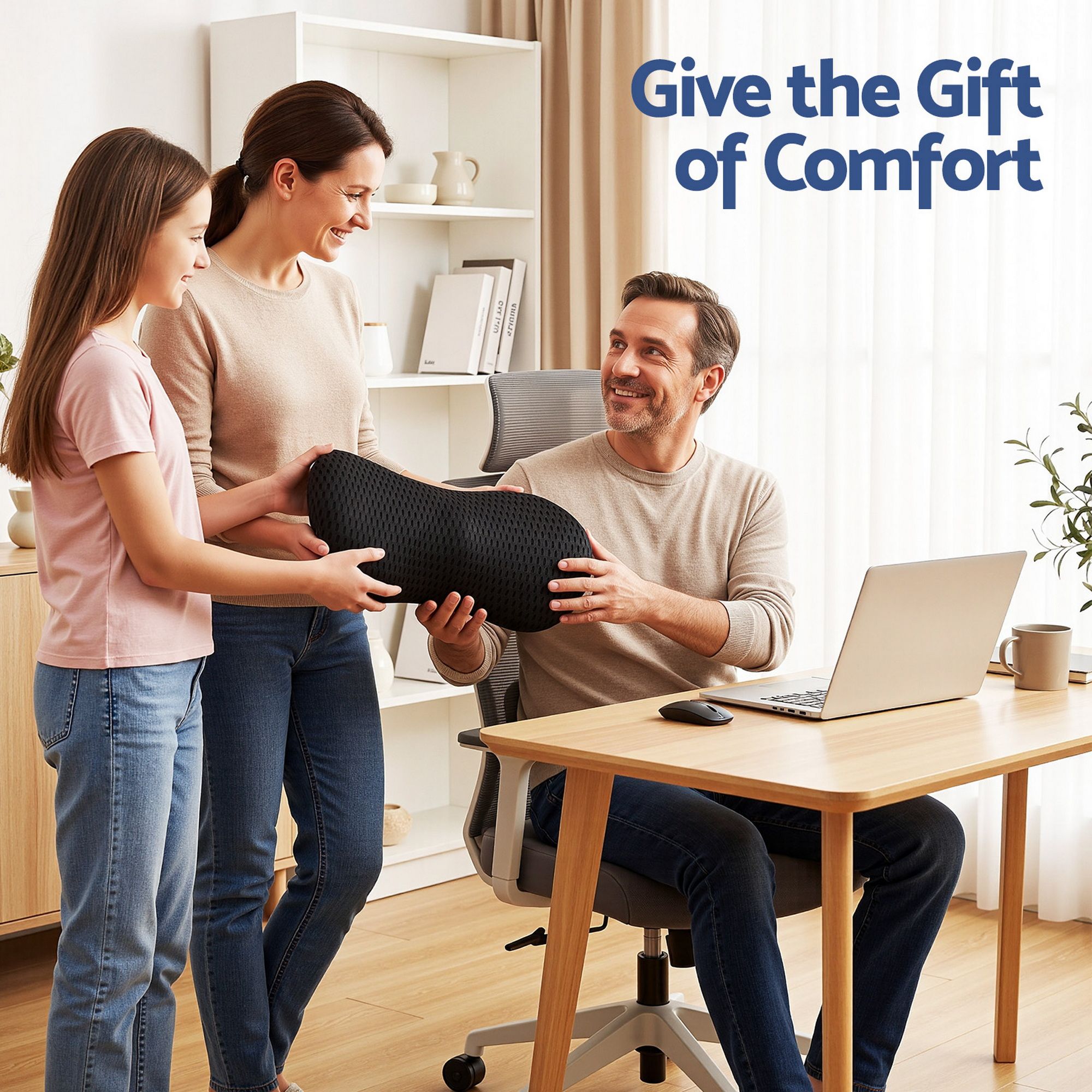Artiss Lumbar Support Pillow for Office Chair and Car Ergonomic Memory Foam Lumbar Pillow for Lower Back, Breathable Back Support Pillow for Car Seat, Bed and Recliner - Image 8