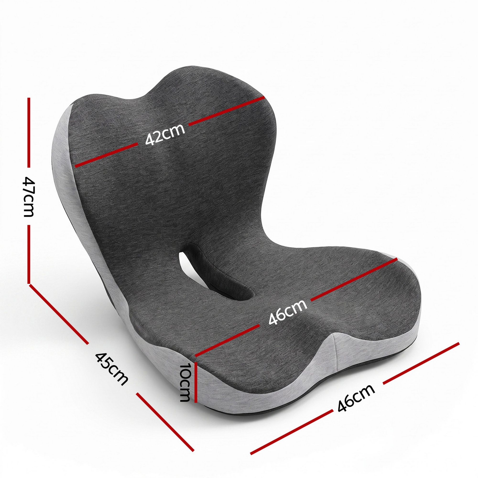 Artiss Ergonomic Seat Cushion with Lumbar Support for Office Chair, Memory Foam Coccyx and Lumbar Support Pad for Car Office Wheelchair Home - Image 2