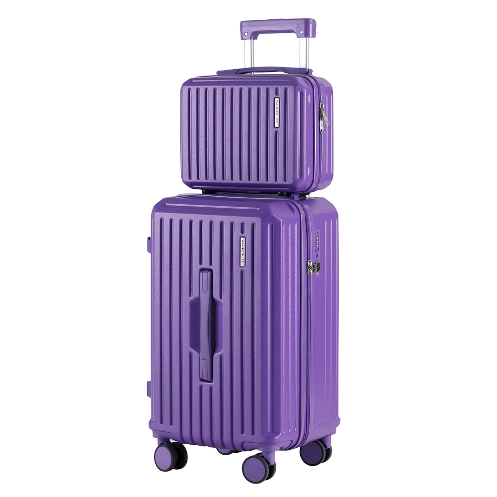 Wanderlite 2pcs Trunk Luggage Suitcase Travel Carry On TSA Lock 12