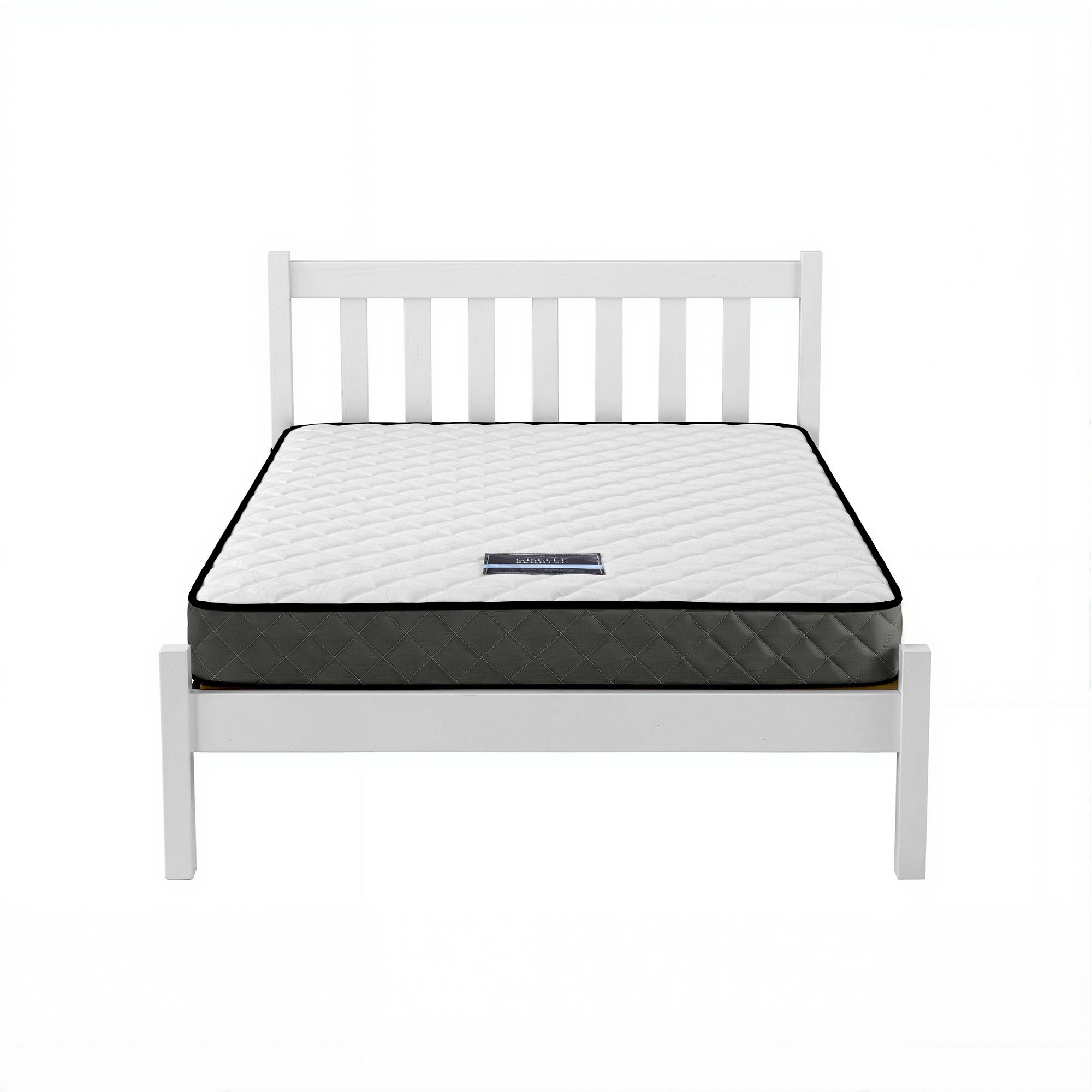 Giselle Single Mattress and Artiss Bed Frame Set White Solid Pine with 16cm Mattress - Image 4