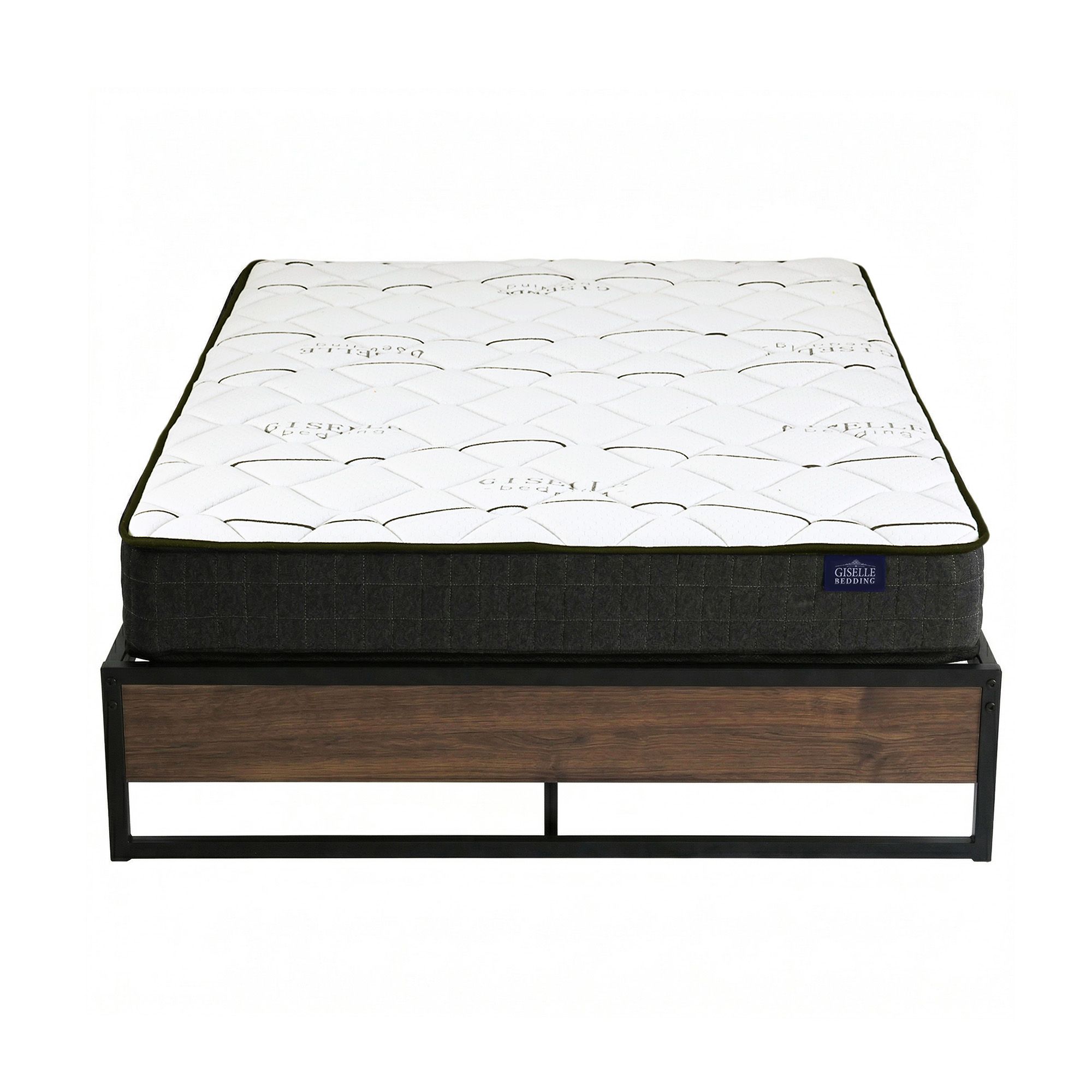 Giselle Double Mattress 16cm and Artiss Metal Bed Frame Set for Guest Rooms Studios - Image 4