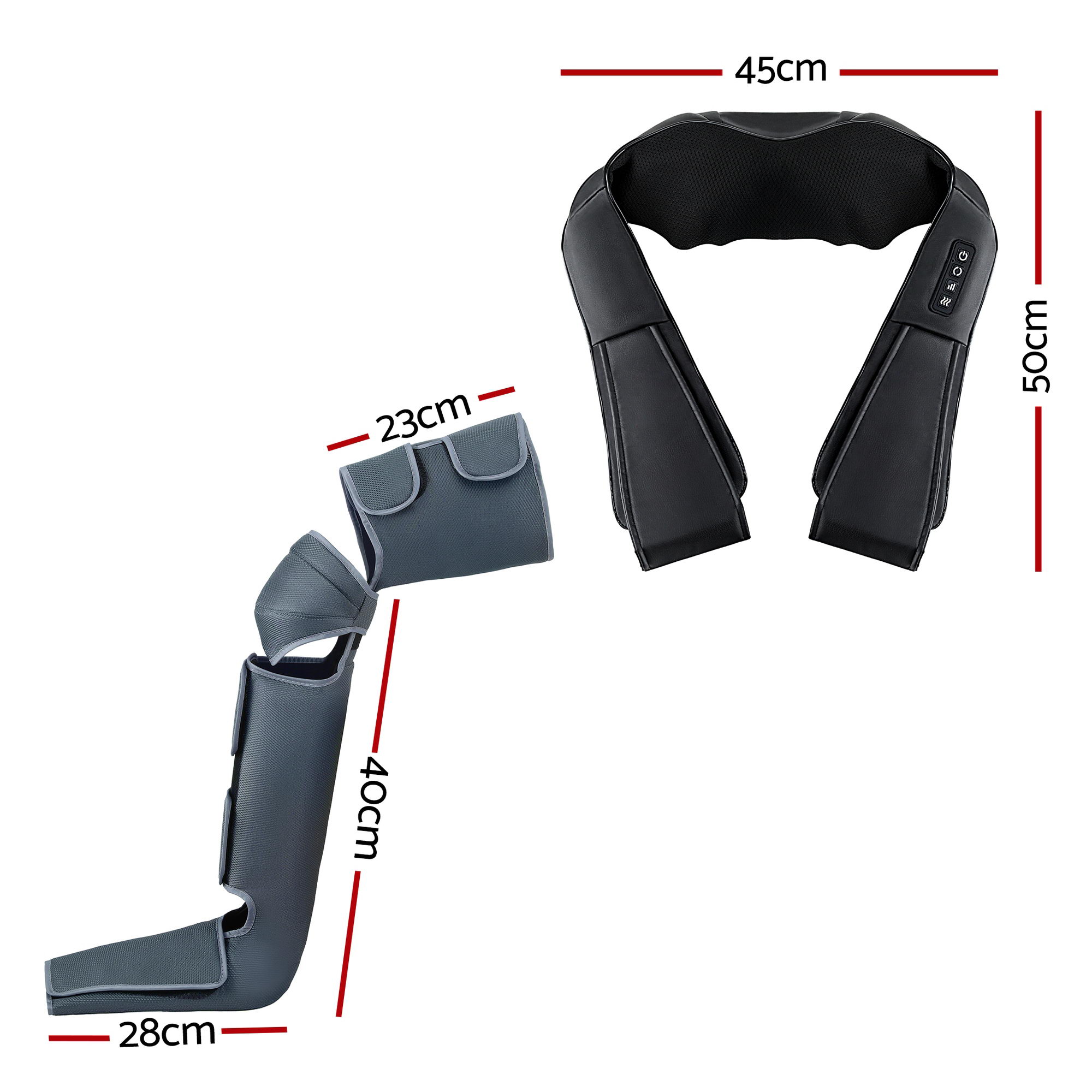 Livemor Electric Leg Foot Massager Air Wrap With Shiatsu Neck Massager Heating - Image 3
