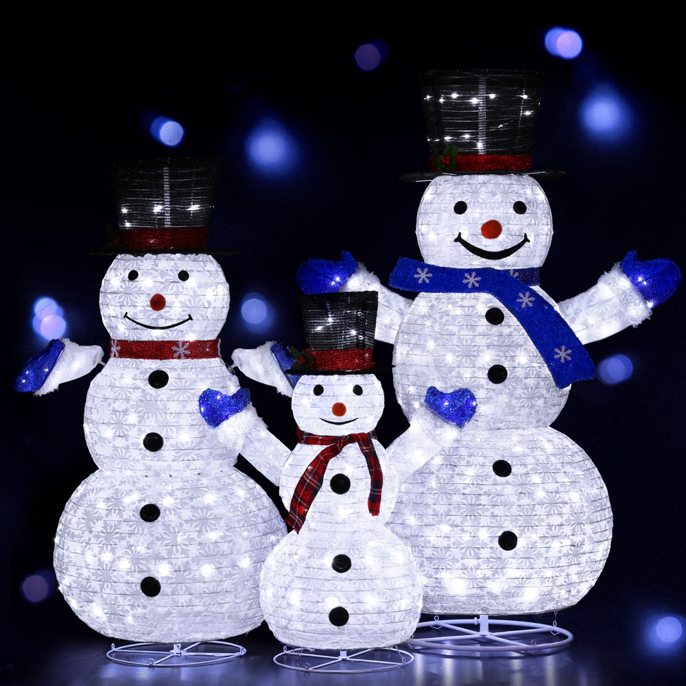 3 PCS Christmas Lights 330 LED Fairy Light Snowman Decorations Jingle Jollys - Image 7