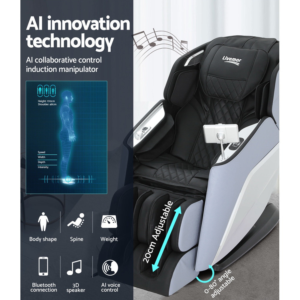 Livemor 4D Massage Chair Electric Recliner Home Massager Garin - Image 5