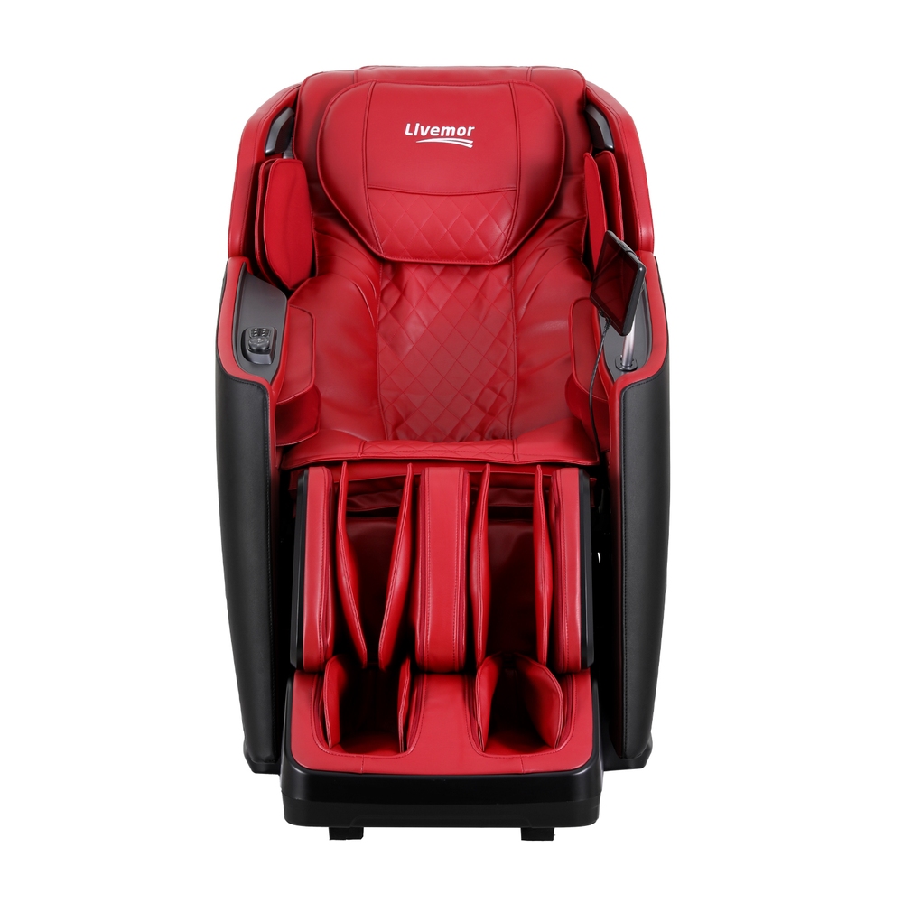 Livemor 4D Massage Chair Electric Recliner Home Massager Red - Image 3