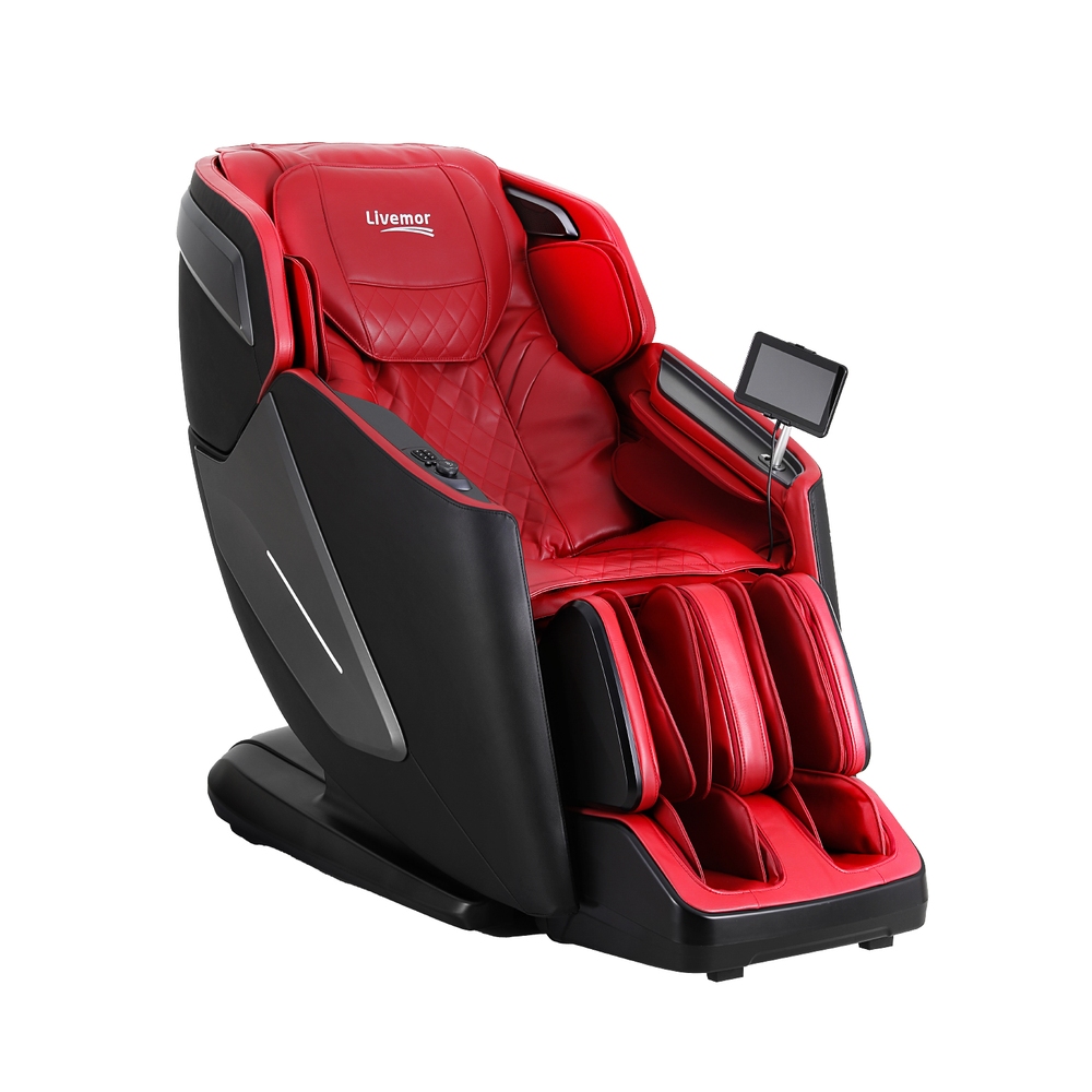 Livemor 4D Massage Chair Electric Recliner Home Massager Red - Image 7