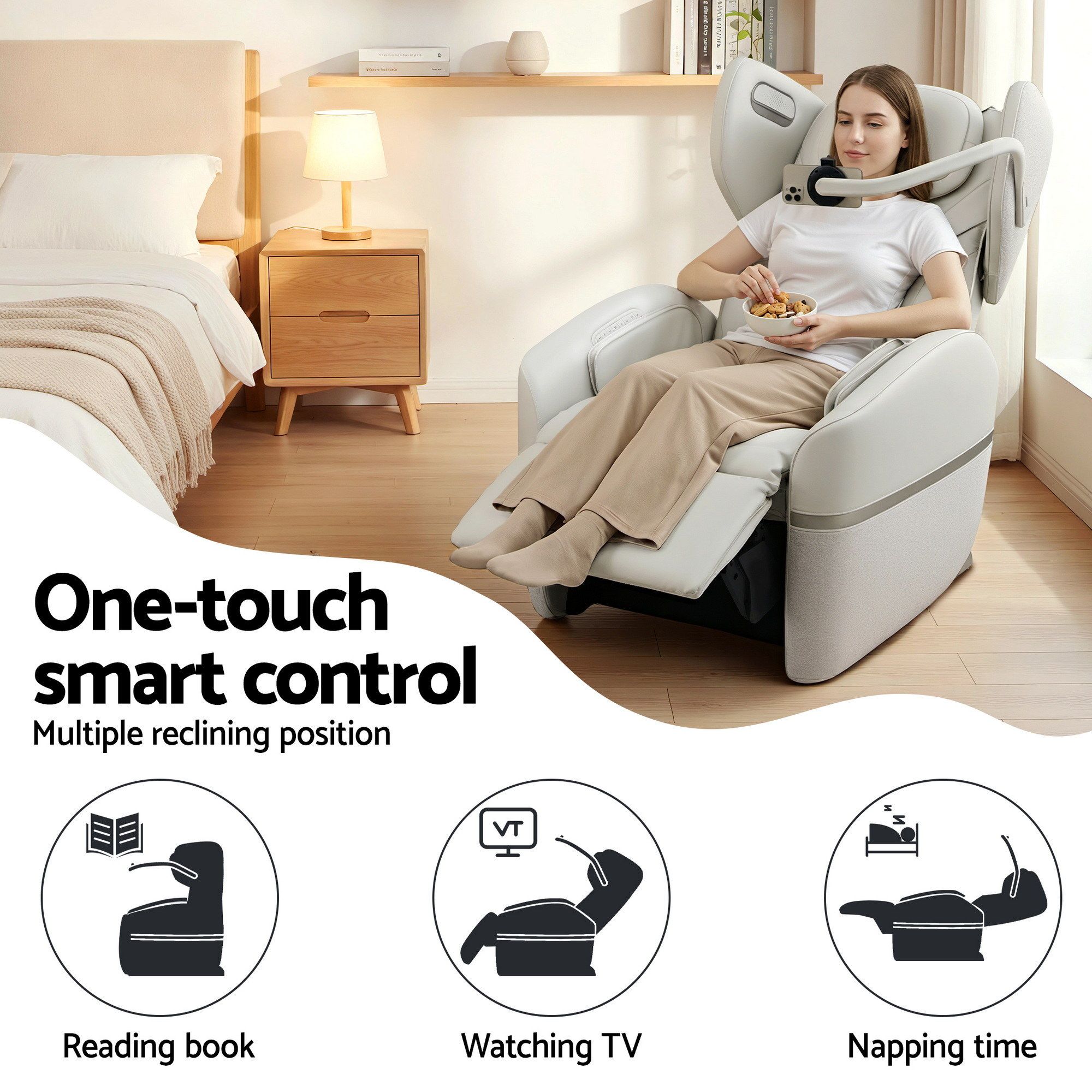 Livemor Massage Chair Electric Vibration Recliner Chair ZENO - Image 2