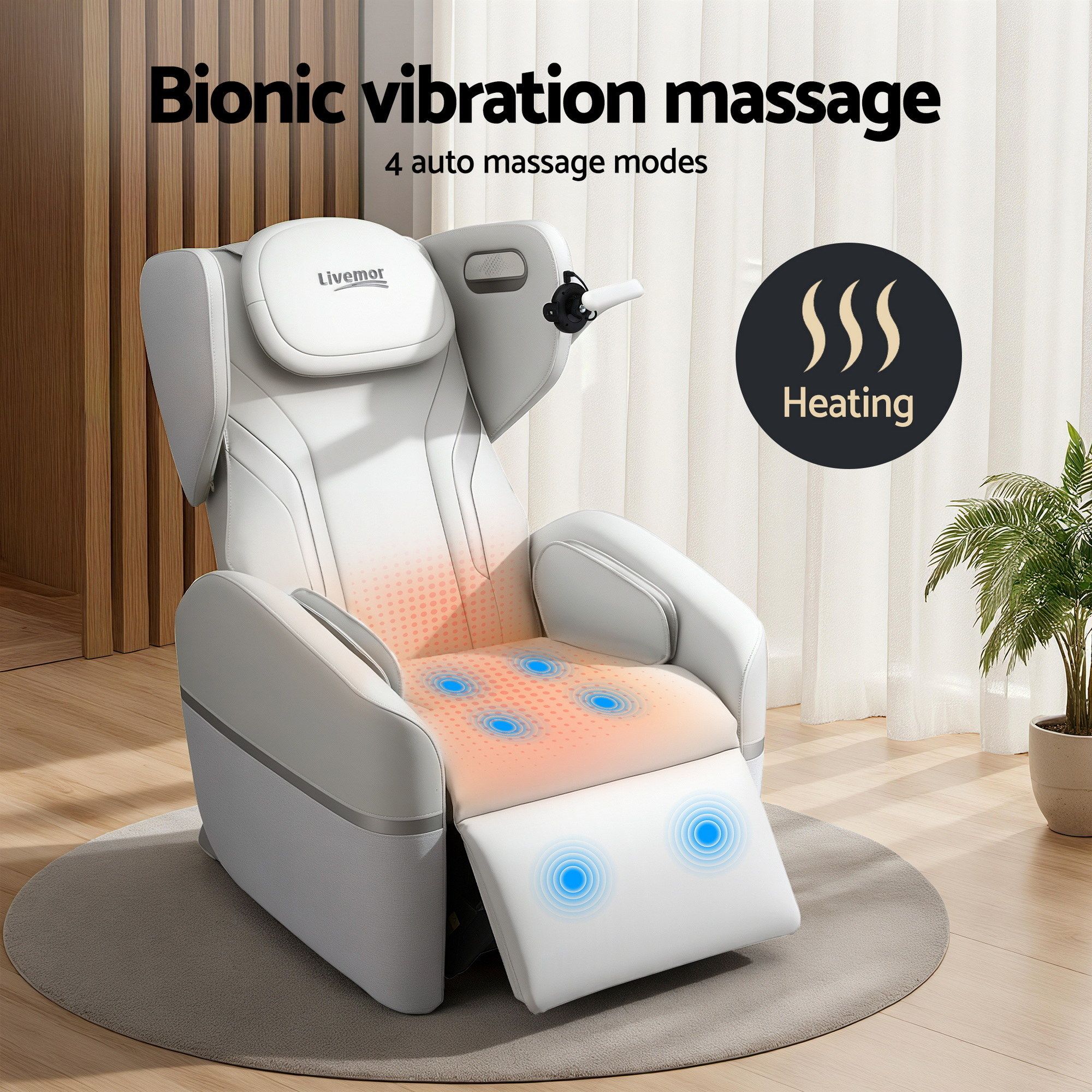 Livemor Massage Chair Electric Vibration Recliner Chair ZENO - Image 3