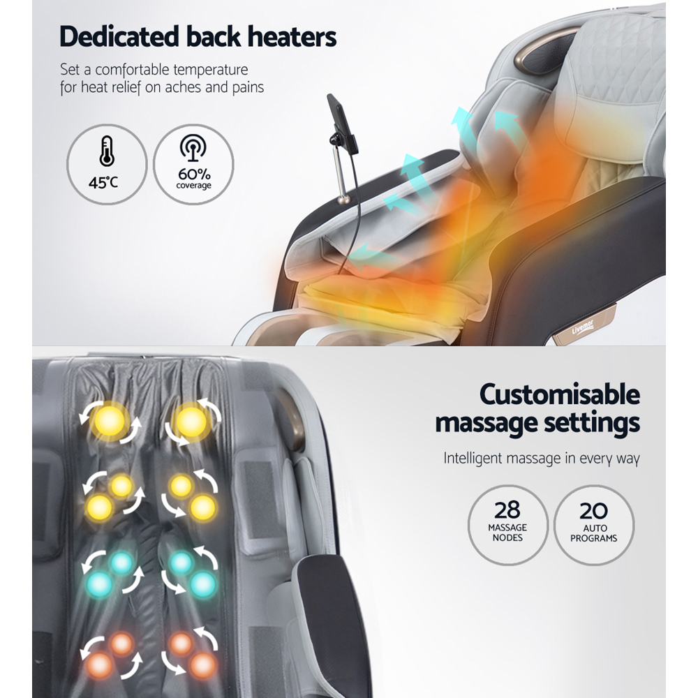 Livemor Massage Chair Electric Recliner Massager Meletao - Image 4