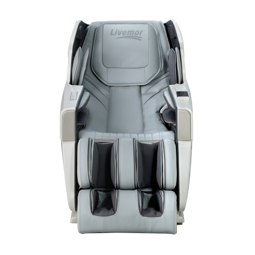 Livemor Massage Chair Electric Recliner Massager White Varitas - Image 3