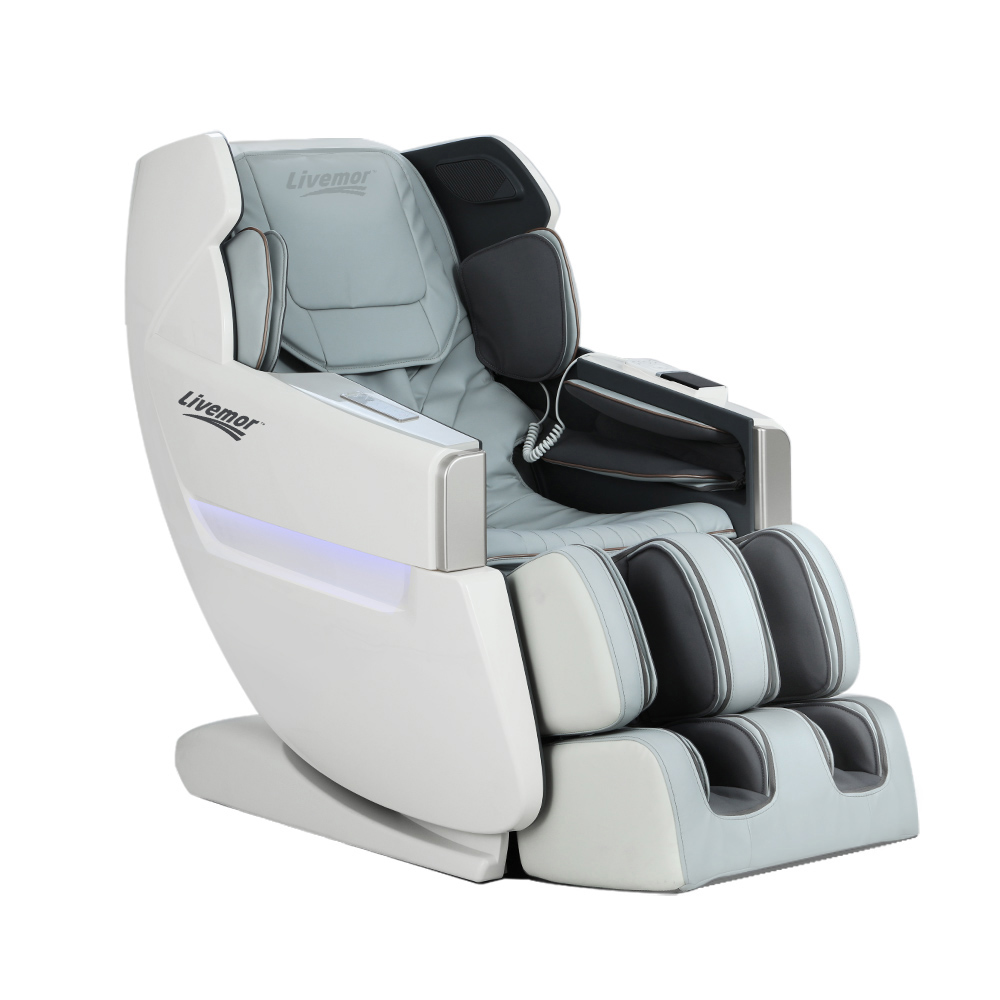 Livemor Massage Chair Electric Recliner Massager White Varitas - Image 7