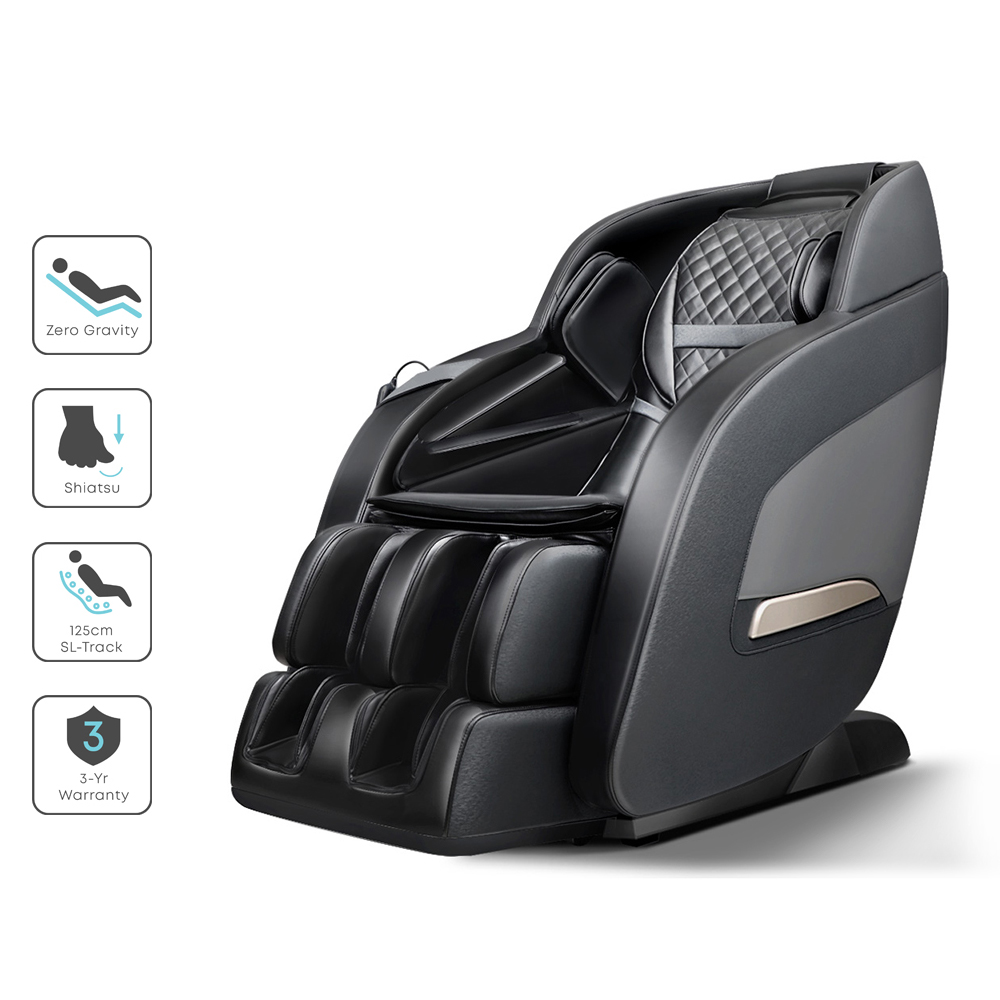 Livemor Massage Chair Electric Recliner Massager Black Decima - Image 7