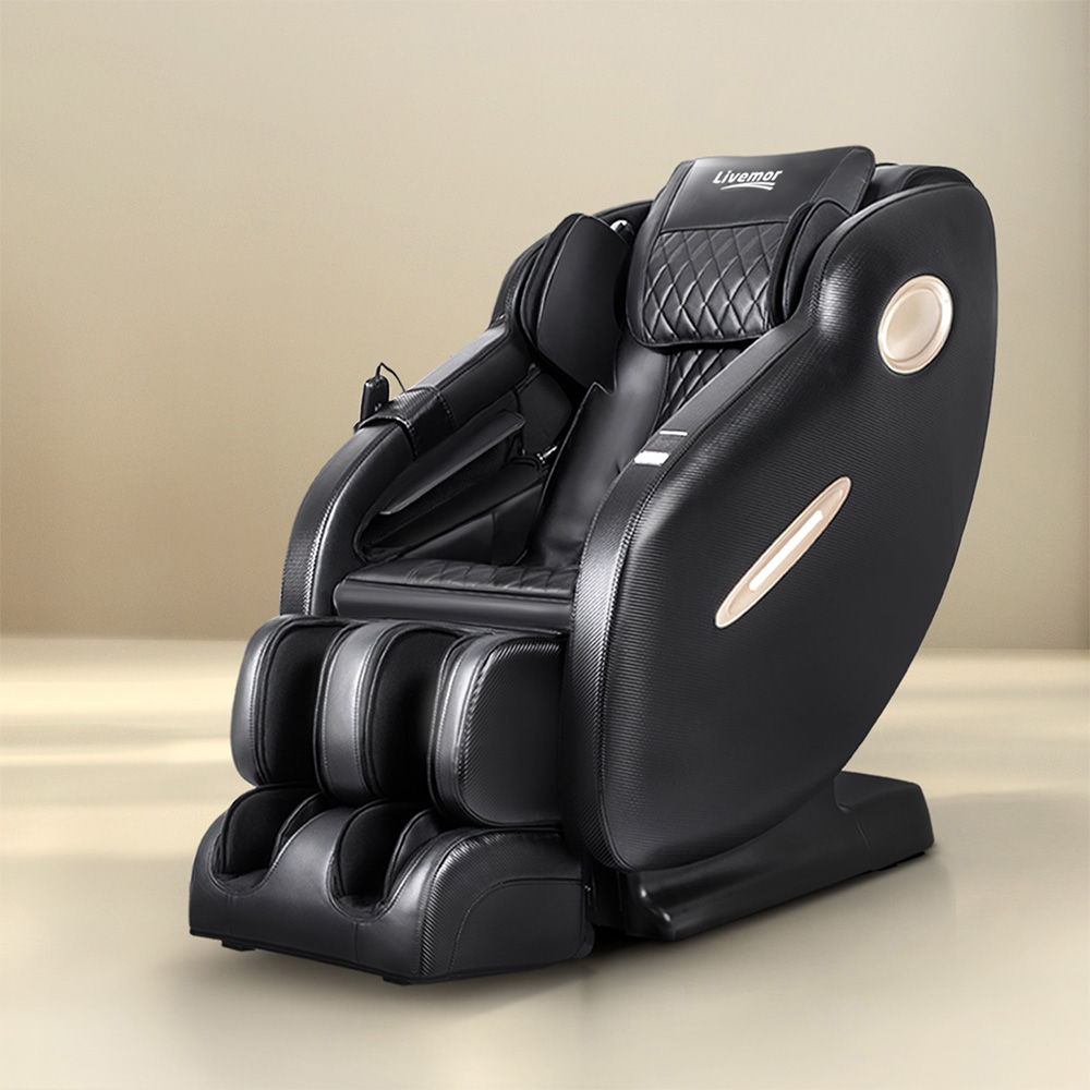 Livemor Massage Chair Electric Recliner Massager Black Ozeni - Image 1