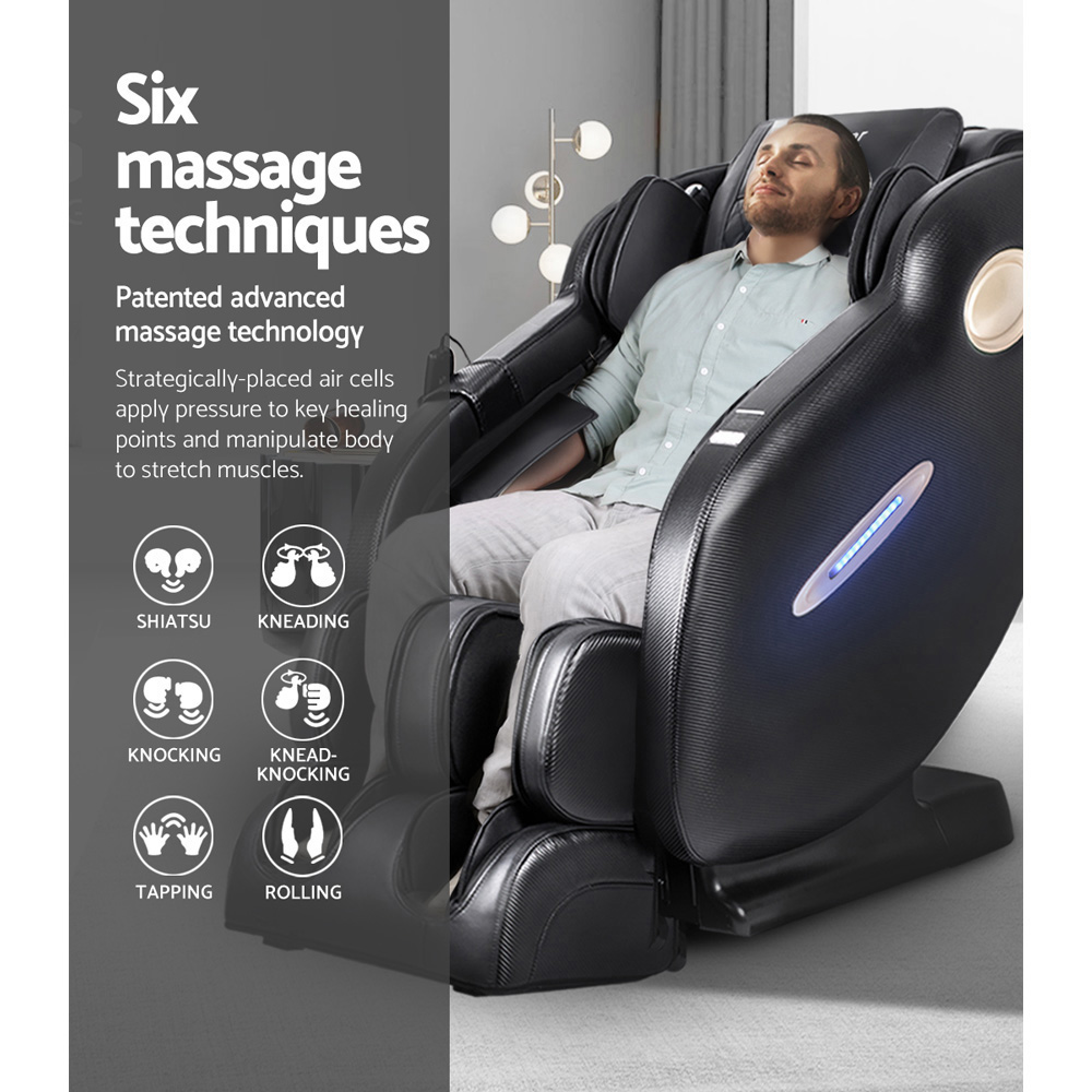 Livemor Massage Chair Electric Recliner Massager Black Ozeni - Image 6