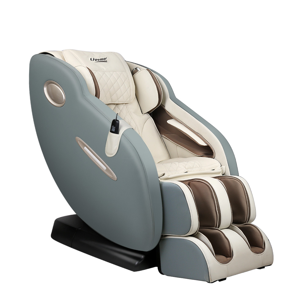 Livemor Massage Chair Electric Recliner Massager Grey Ozeni - Image 1