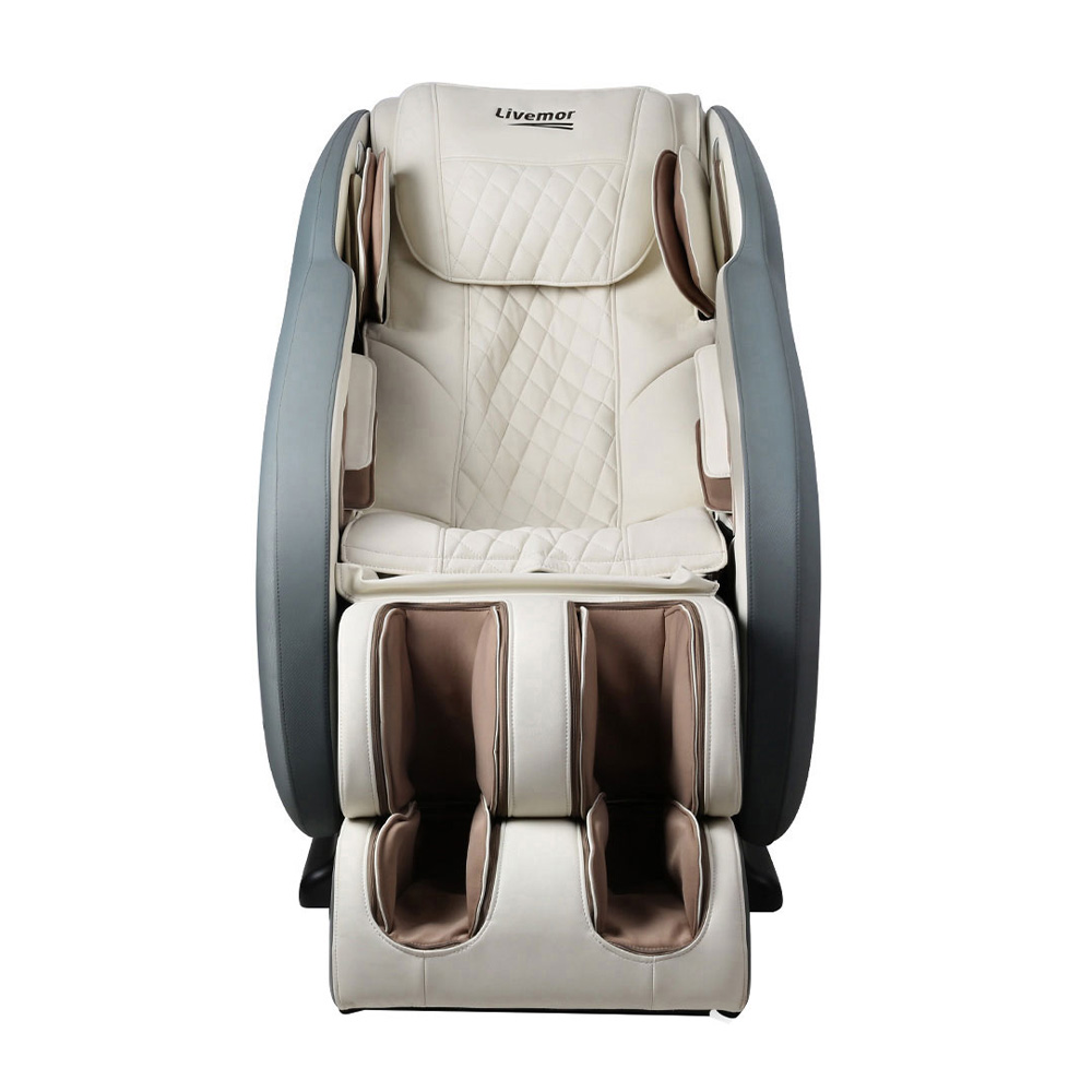 Livemor Massage Chair Electric Recliner Massager Grey Ozeni - Image 3