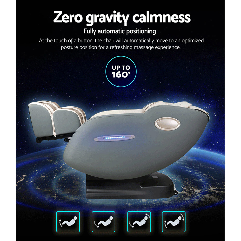 Livemor Massage Chair Electric Recliner Massager Grey Ozeni - Image 5