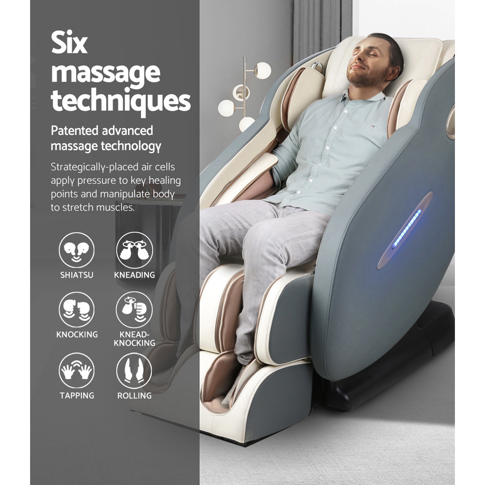 Livemor Massage Chair Electric Recliner Massager Grey Ozeni - Image 6